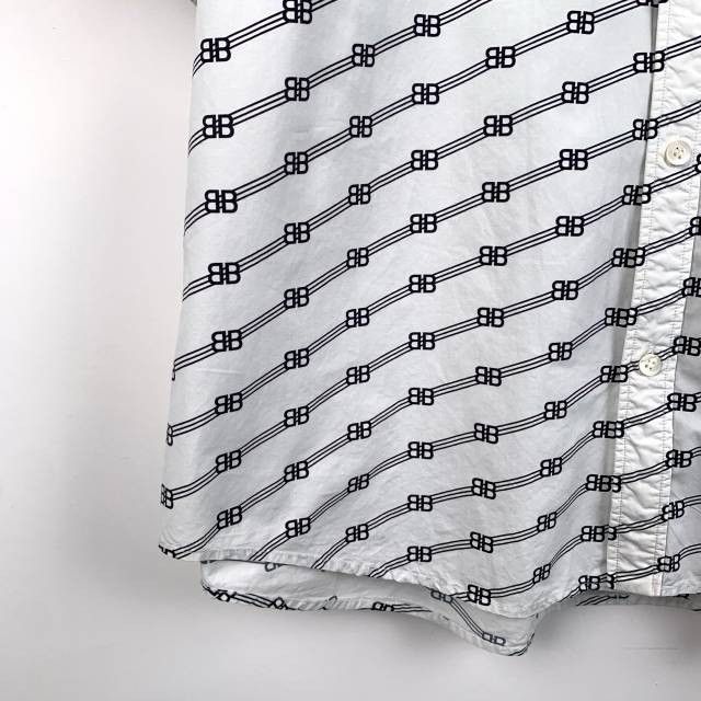 Balenciaga Balenciaga Logo Print Short-Sleeve Shirt White Cotton Size 3 Size S / US 4 / IT 40 - 5 Thumbnail