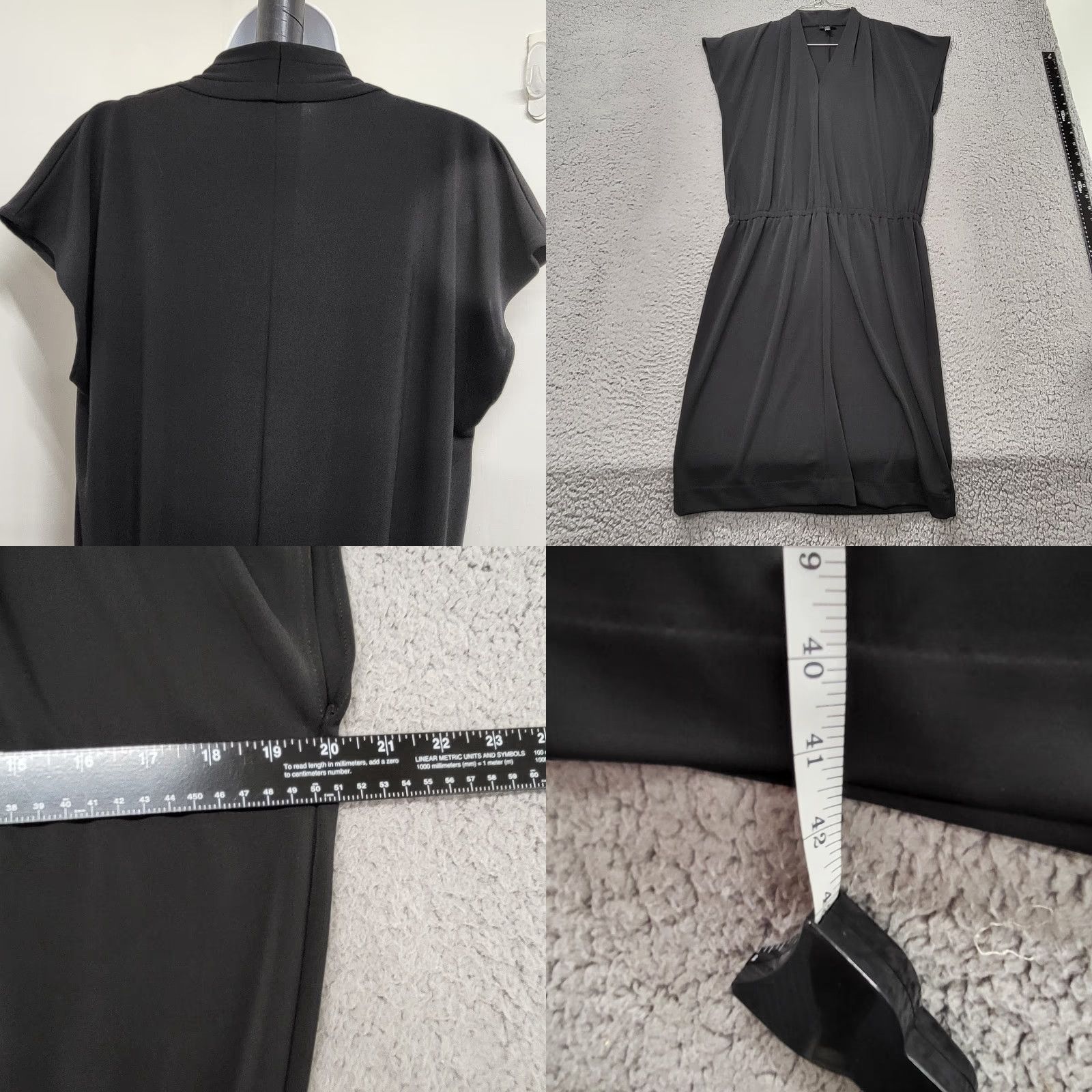 Talbots Talbots Petite Women’s Size Medium P Black Elastic Waist Short Sleeve Office Shirt Size 32" / US 10 / IT 46 - 8 Thumbnail