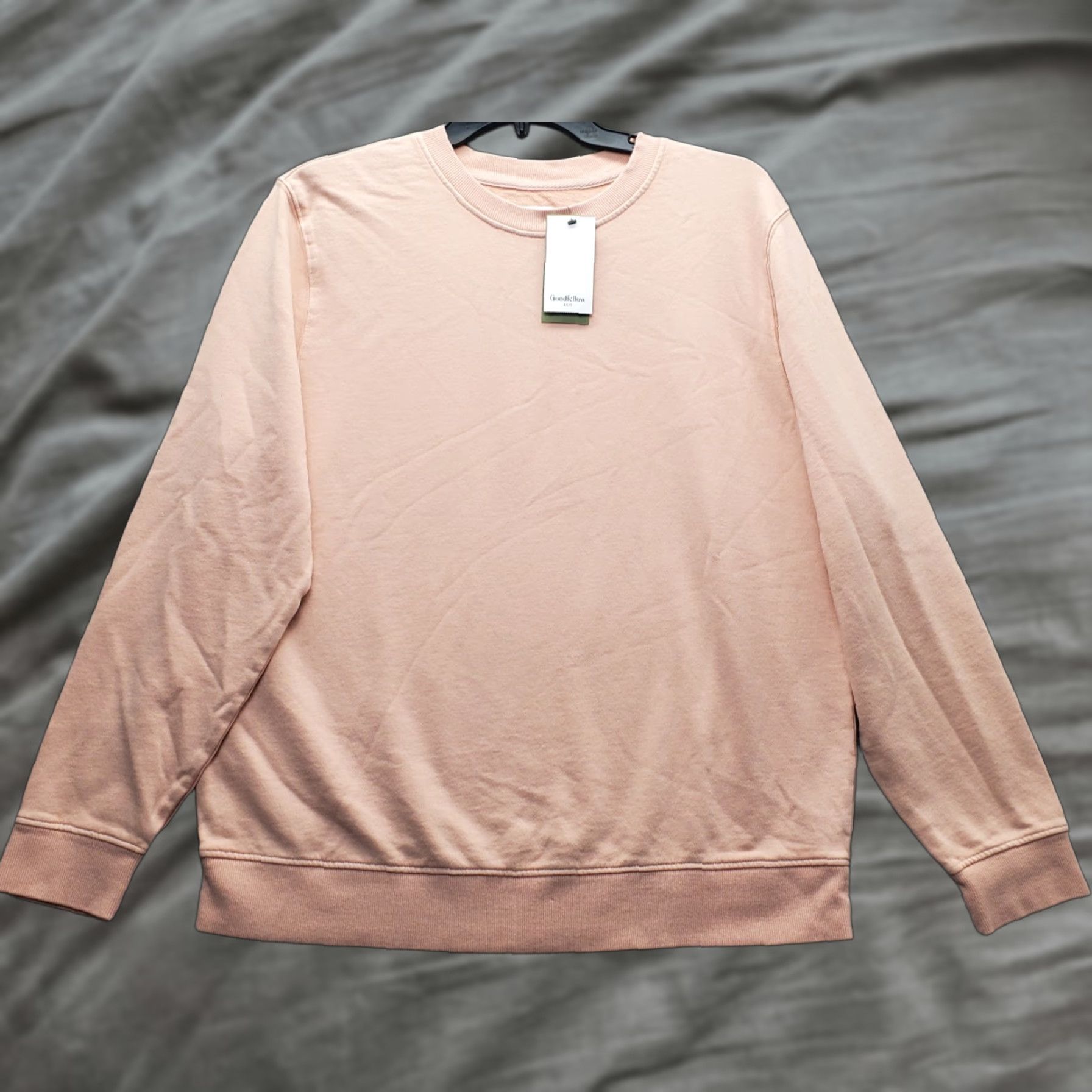 Vintage Goodfellow & Co Sweatshirt Womens XL Pink Crew Neck Pullover — Regular Fit, Fleece, Raglan Sleeve, 100% Cotton, NWT, Winter Casual Activewear Women Size XL / US 12-14 / IT 48-50 - 1 Thumbnail