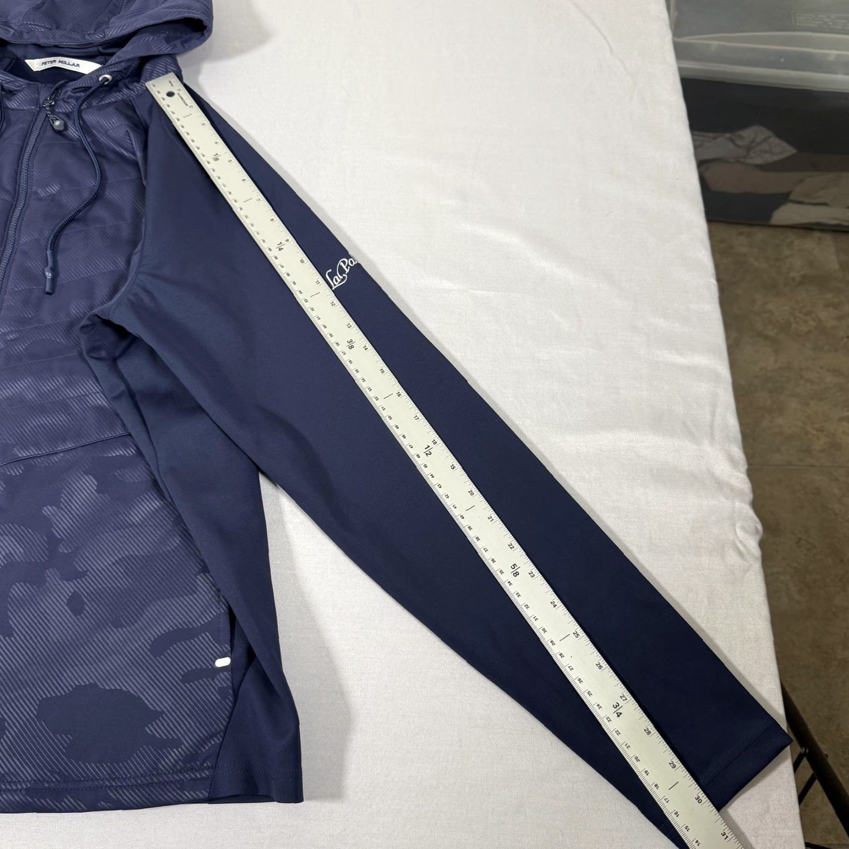 Peter Millar Peter Millar Jacket Mens Large Blue Merge Elite Camo Hooded Golf Zip Up Sweater Size US L / EU 52-54 / 3 - 7 Thumbnail