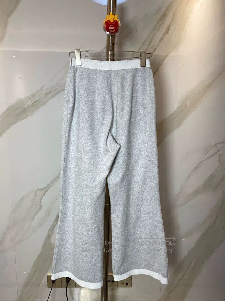Chanel Chanel Thin knitted pocket button logo wide-leg trousers Size 42" / US 20 - 2 Thumbnail