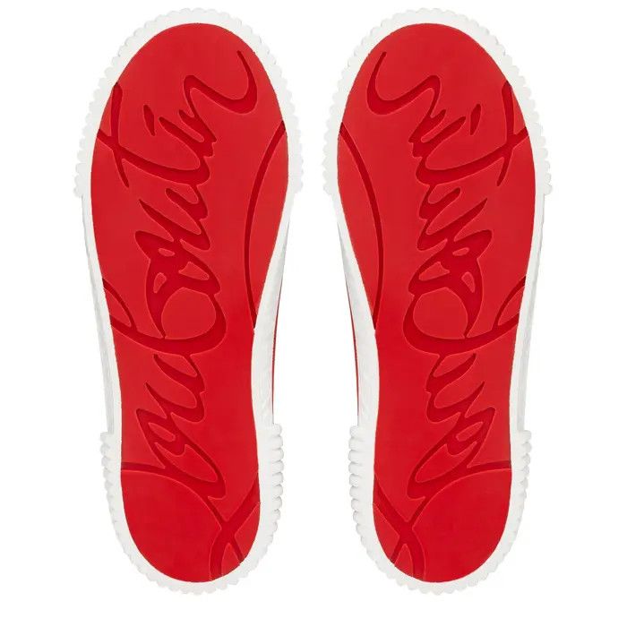 Christian Louboutin o1bcso1str0825 Pedro Junior Flat in White/Navy Size US 12 / EU 45 - 4 Thumbnail
