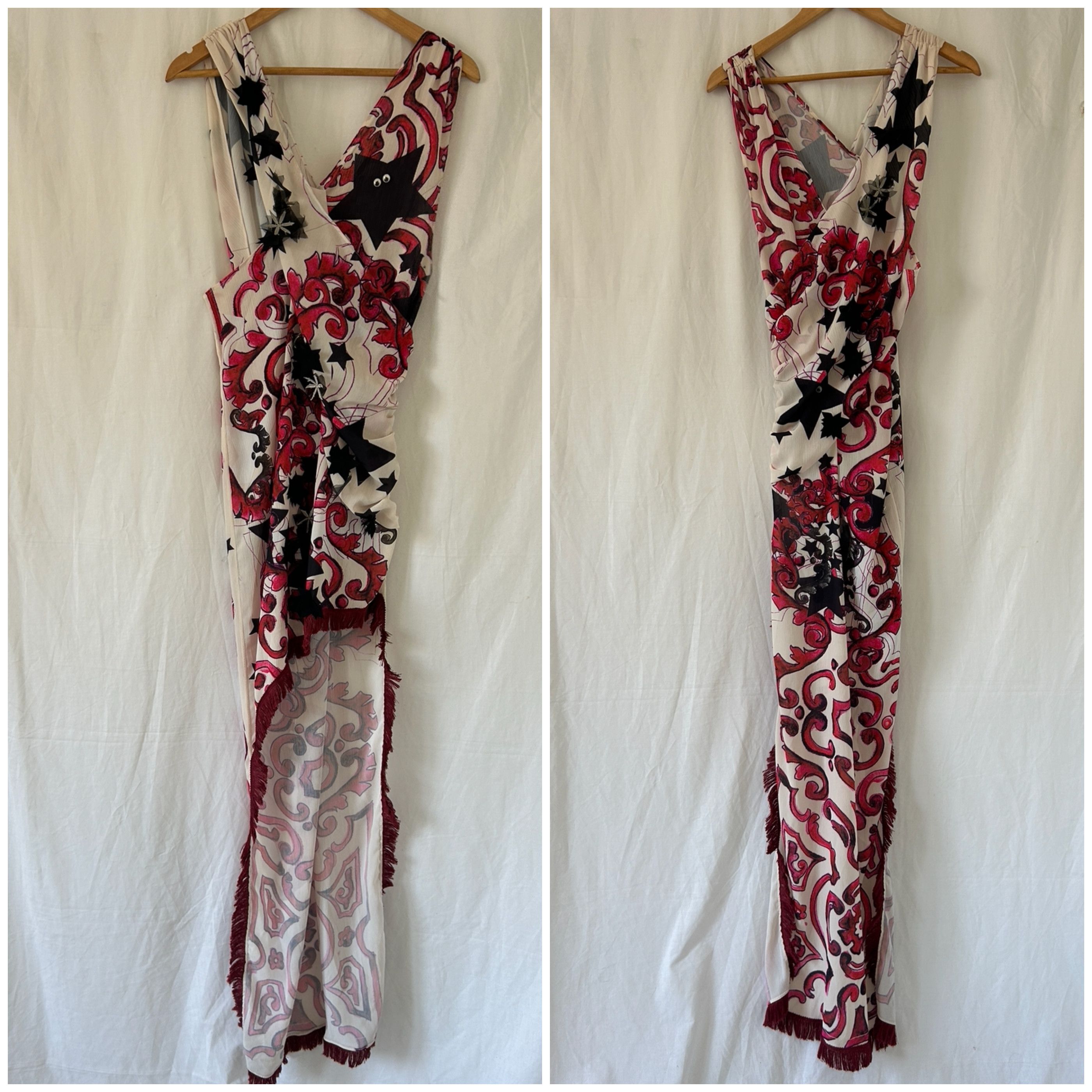 Designer Handmade designer stars asymmetrical draped dress Size M / US 6-8 / IT 42-44 - 9 Thumbnail