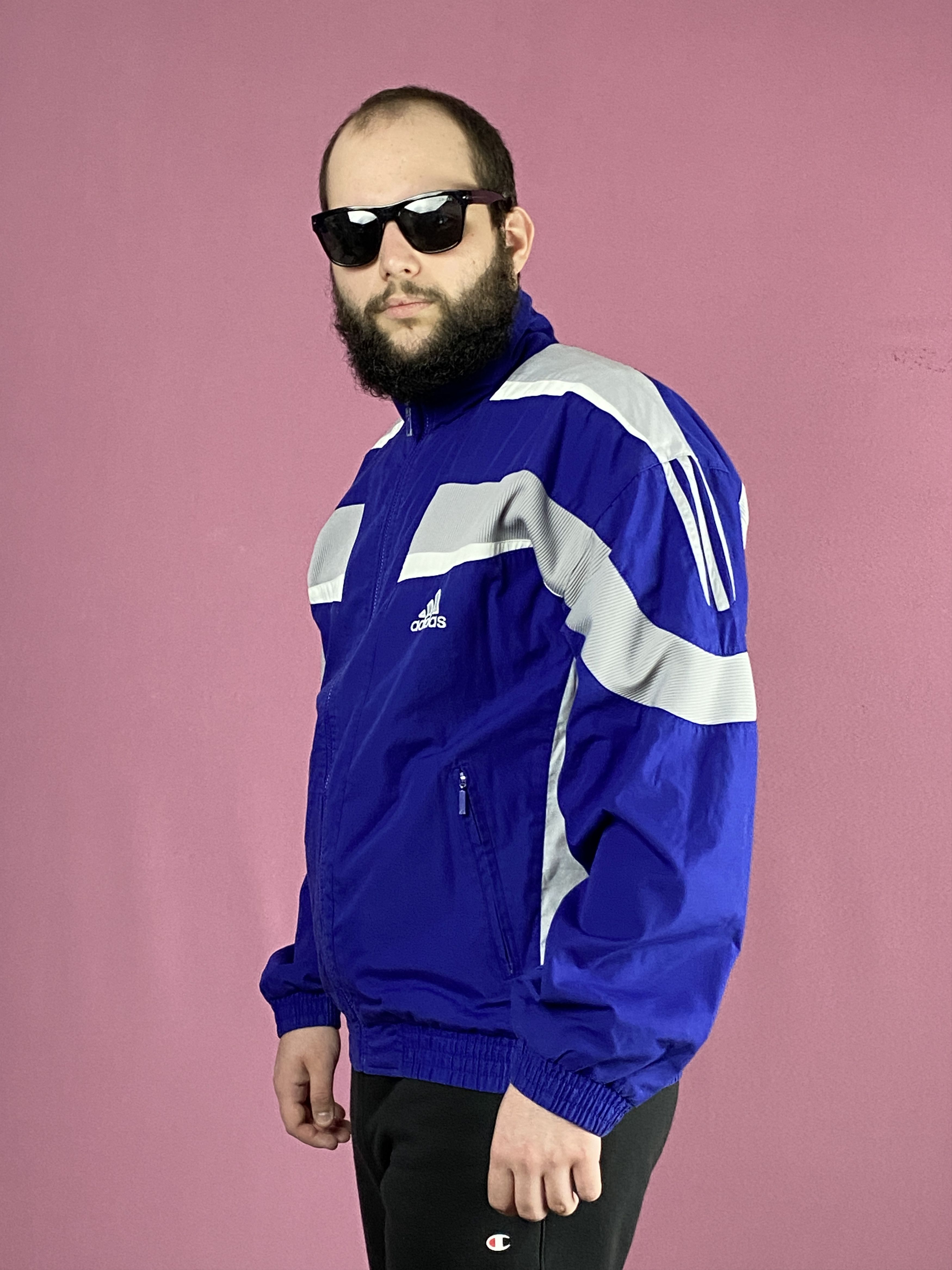 Adidas × Vintage 90s Adidas Vintage Men's Windbreaker Jacket - M Size US M / EU 48-50 / 2 - 2 Thumbnail