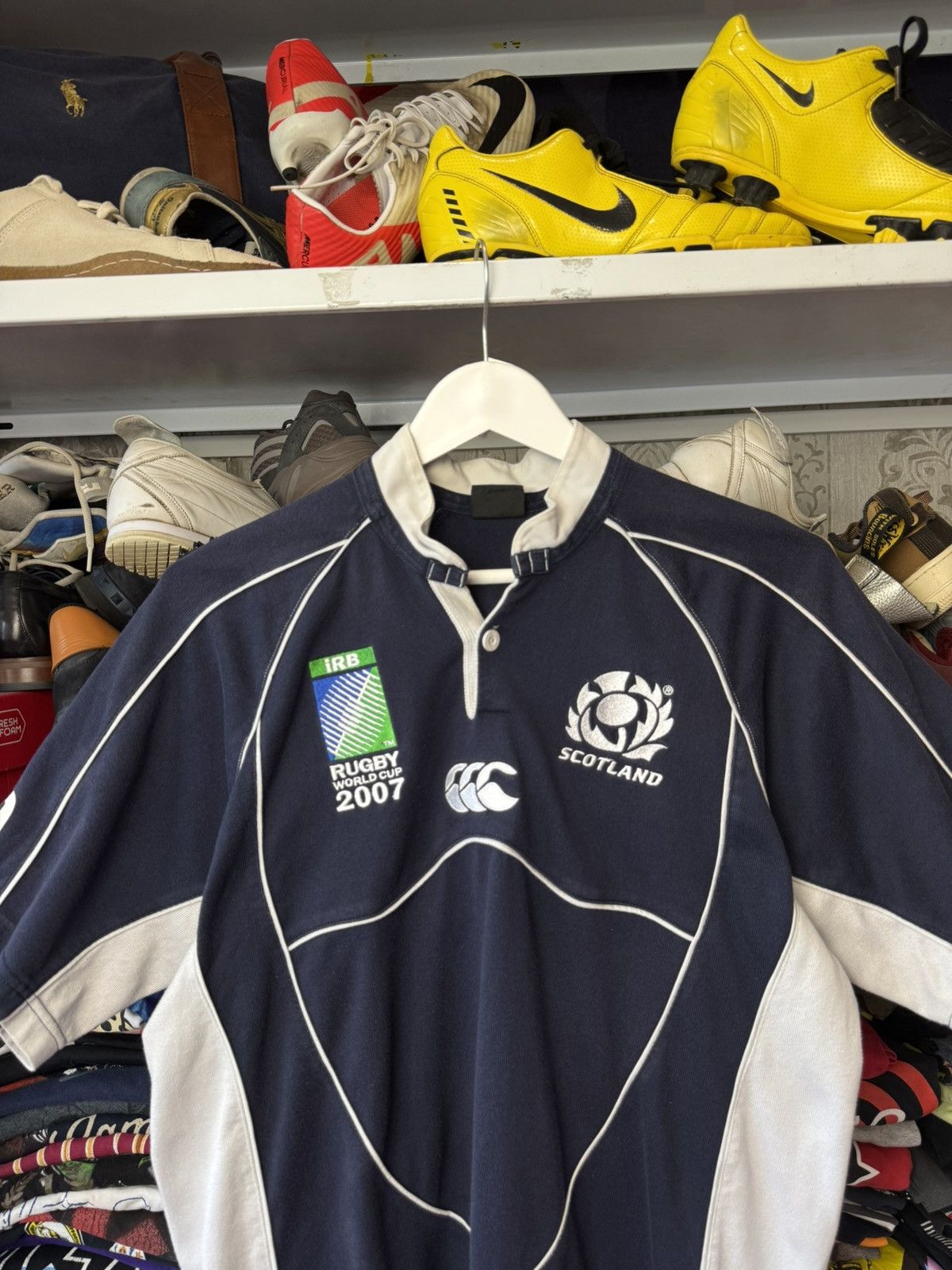 Pringle Of Scotland Scotland Rugby Jersey vintage world cup 2007 Canterbury #30 Size US M / EU 48-50 / 2 - 14 Thumbnail