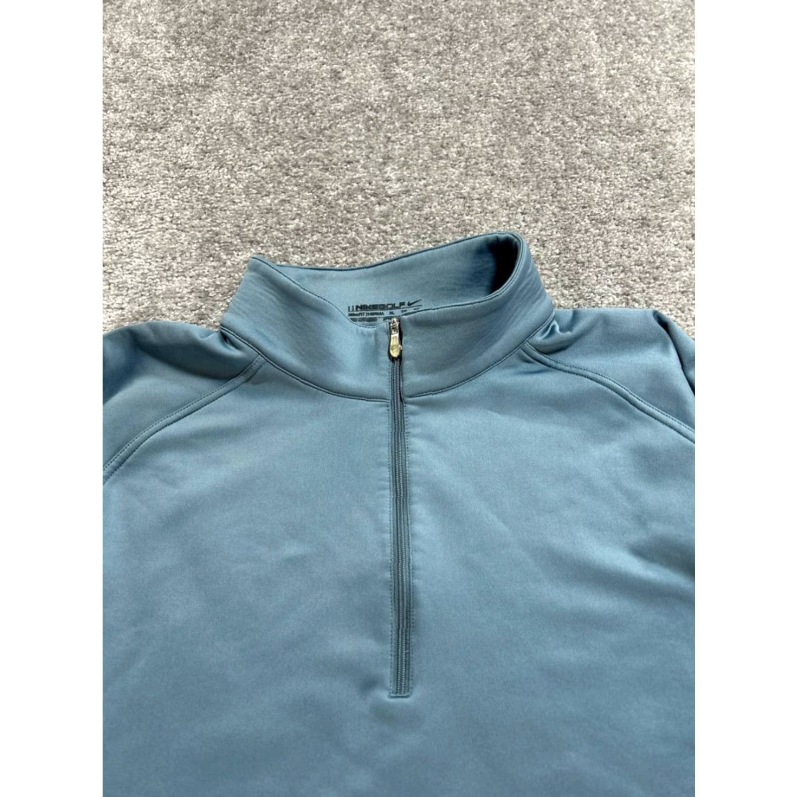 Nike Nike Golf Fit Therma Top Mens XL Blue Stretch Quarter Zip Performance Athleisure Size US XL / EU 56 / 4 - 3 Thumbnail