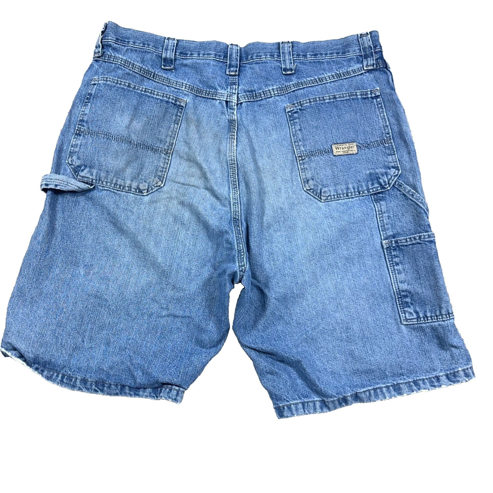 Wrangler VINTAGE Wrangler Shorts Men 38 Bermuda Denim Distressed Grunge 90s Baggy Pockets Casual 5-Pocket Design Size US 38 / EU 54 - 2 Thumbnail