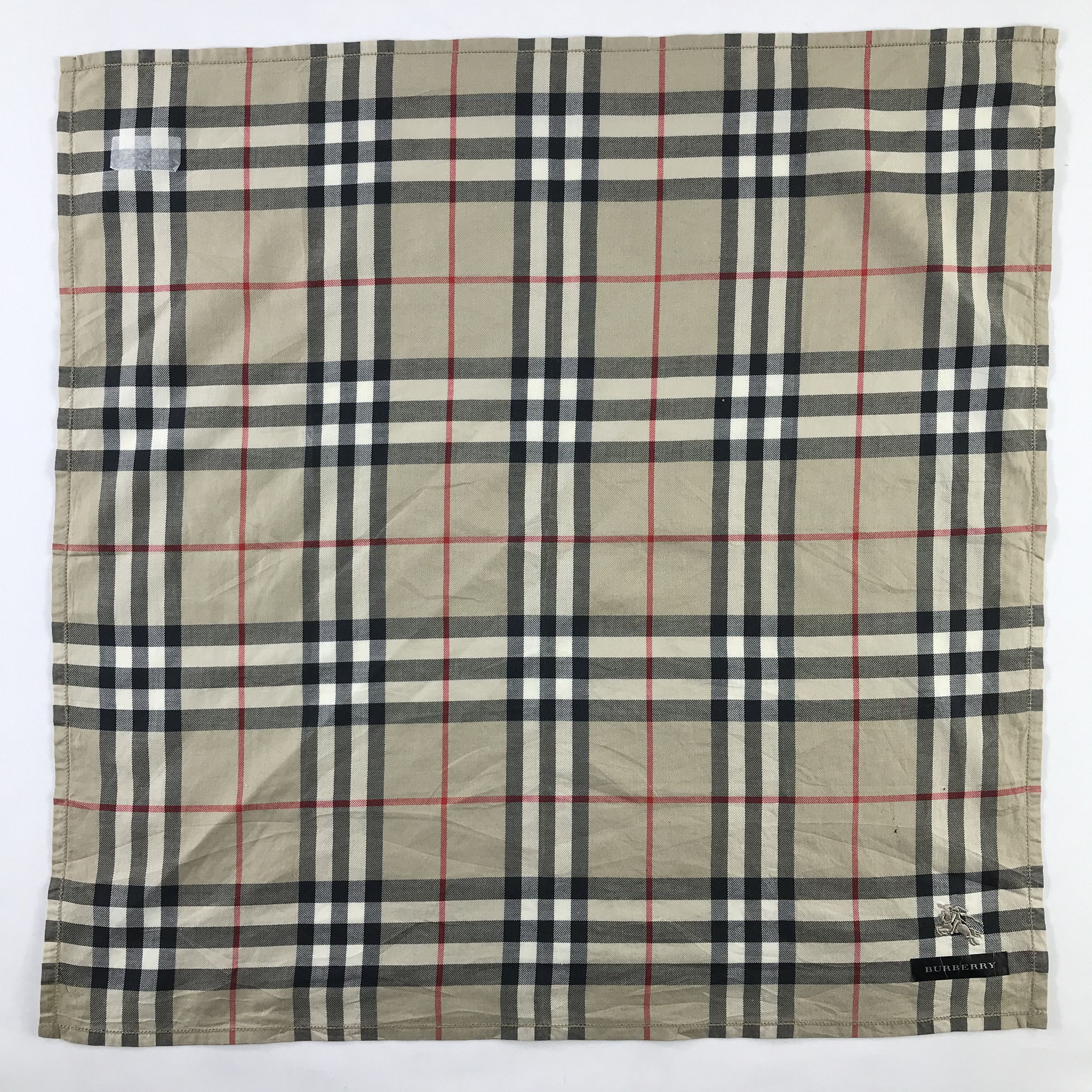 Burberry × Vintage Burberry Bandana / Handkerchief / Neckerchief - S557 Size ONE SIZE - 1 Thumbnail
