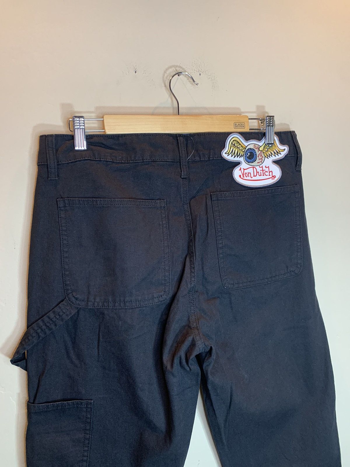 *RARE* New Von Dutch Double Knee Eyeball Patch Pants Jeans