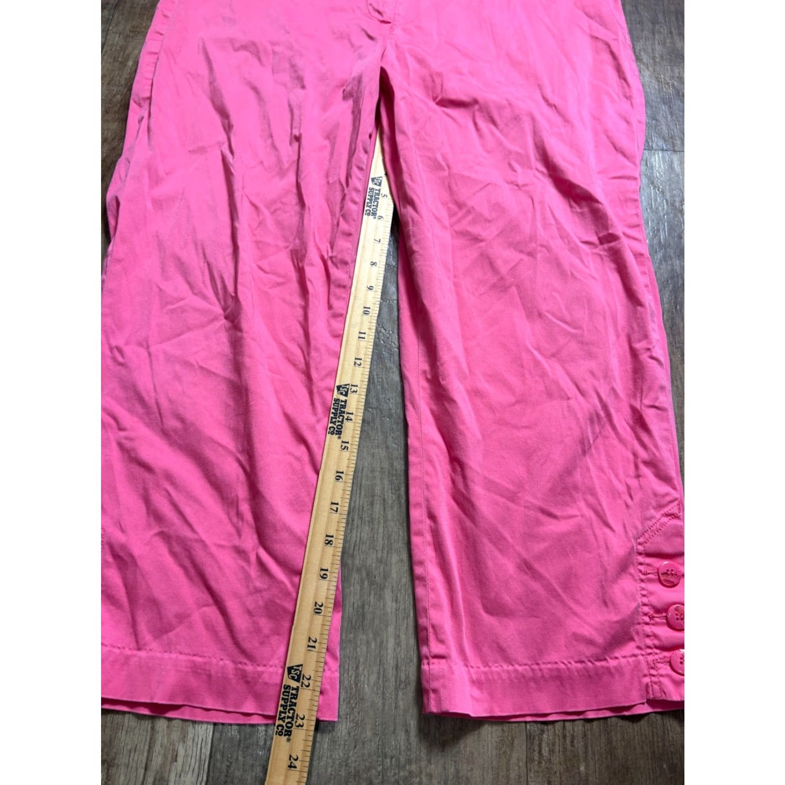 Coldwater Creek VINTAGE Coldwater Creek Pants Women Size 16 Pink Cotton Blend RN 98516 Cropped Straight Leg 22in Inseam Womens Size 38" / US 16 / IT 52 - 3 Thumbnail