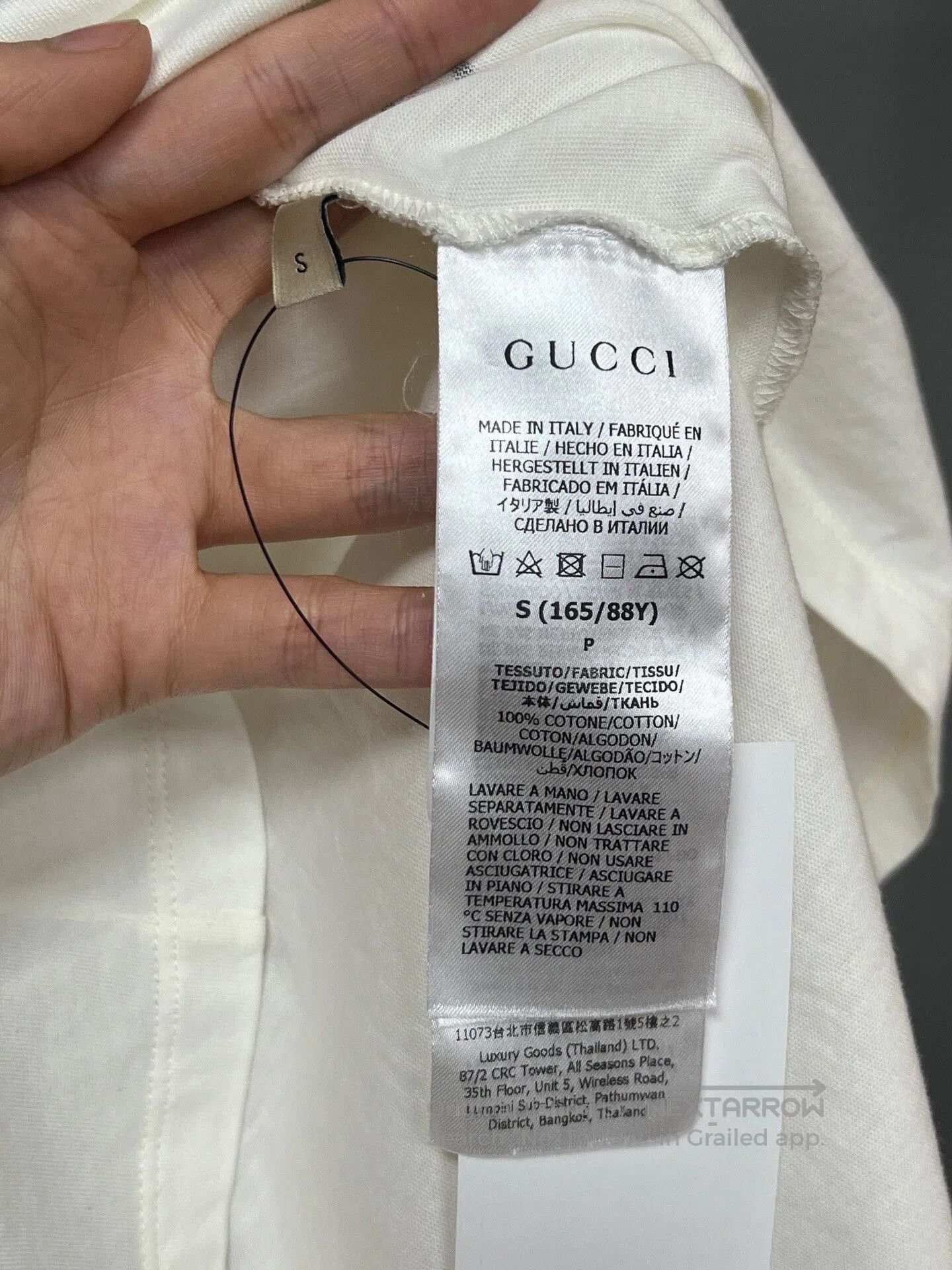 Gucci gucci white logo print short sleeve top. Size S / US 4 / IT 40 - 3 Thumbnail