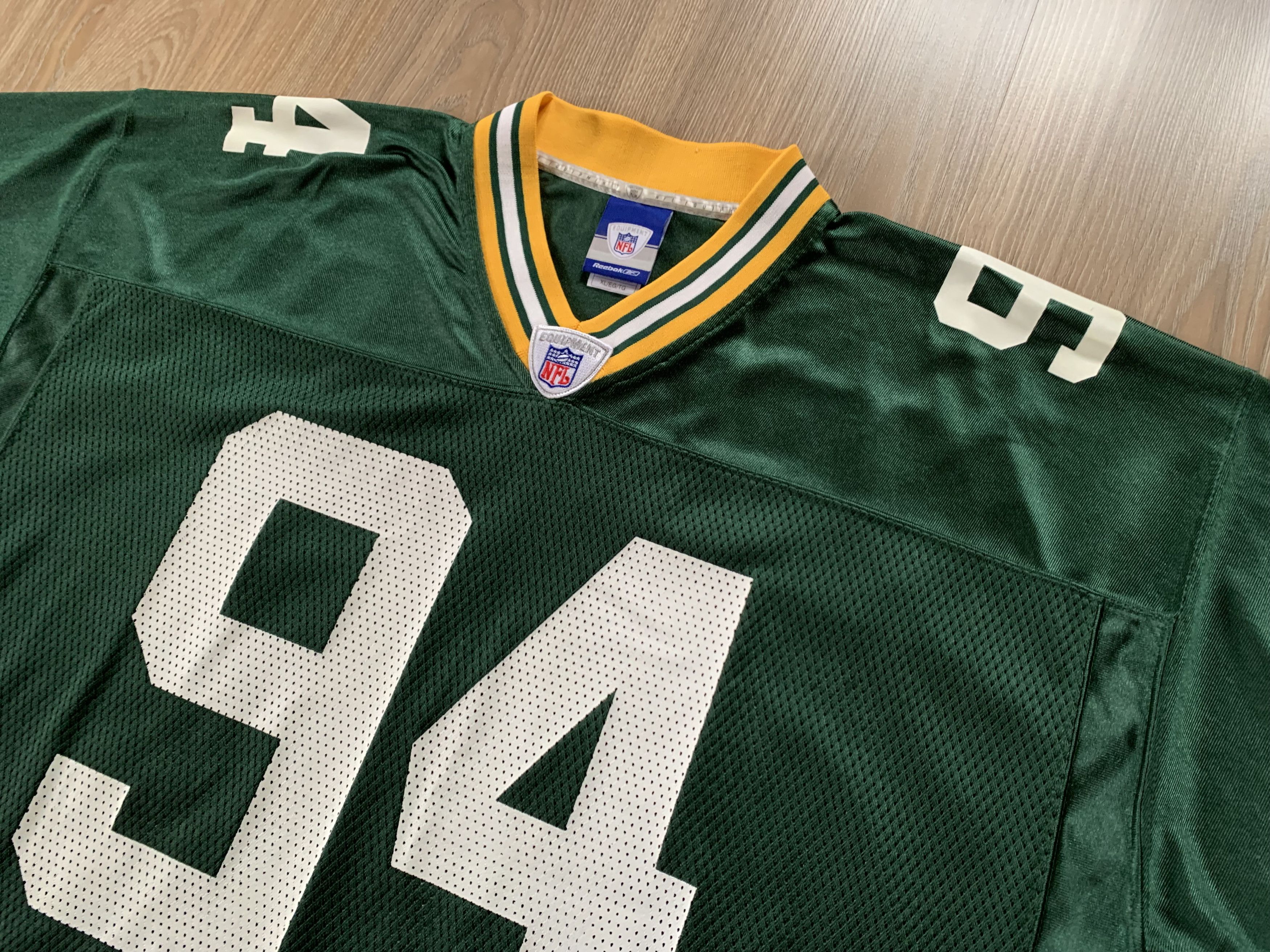 NFL × Reebok × Vintage Reebok NFL Green Bay Packers Gbaja-Biamila #94 Jersey Size US XL / EU 56 / 4 - 4 Thumbnail
