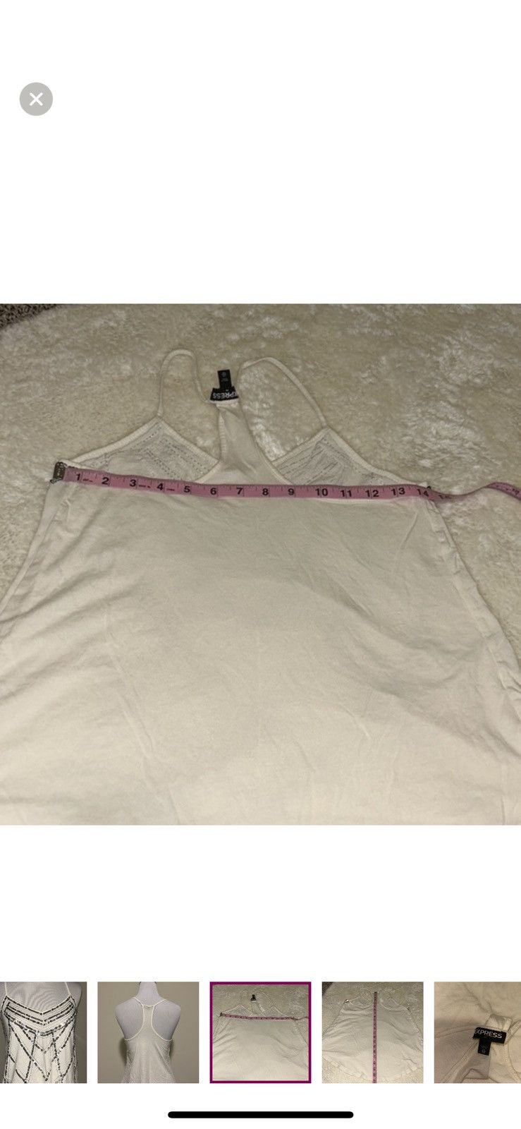 Express Express XS white sequin tank top Size XS / US 0-2 / IT 36-38 - 6 Thumbnail