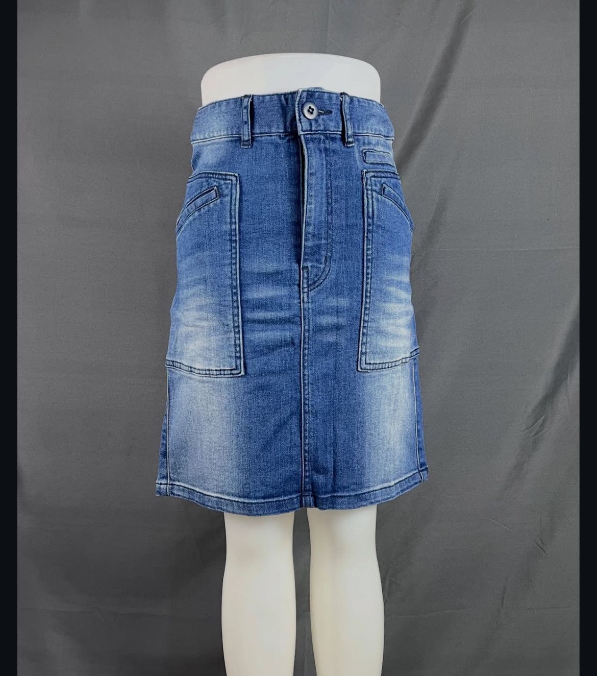 Avirex 2000s Avirex Military Monkey Jeans Skirt y2k Size 27" / US 4 / IT 40 - 8 Thumbnail