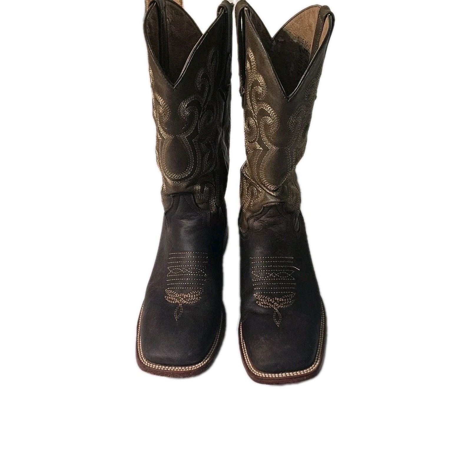 Franco Ferrari Ferrini Leather Western boots Square toe Caymam 11.5 Cowboy Size US 11 / EU 44 - 2 Thumbnail