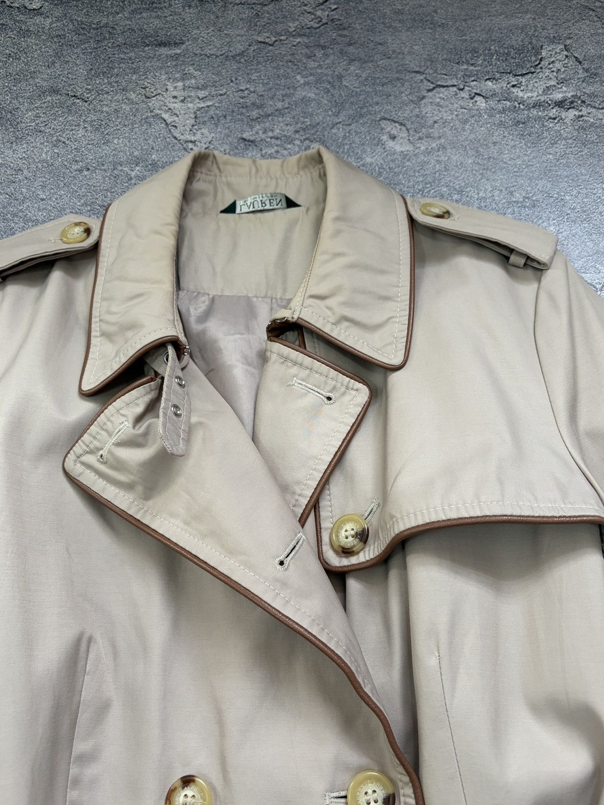 Lauren Ralph Lauren Lauren Ralph Lauren Clay Beige Double Breasted Trench XL Size XL / US 12-14 / IT 48-50 - 6 Thumbnail