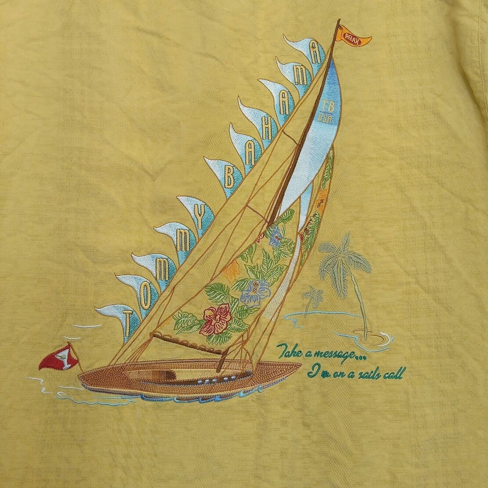 Tommy Bahama Vtg Tommy Bahama Shirt M Take A Message I'm On A Sails Call Size US M / EU 48-50 / 2 - 4 Thumbnail