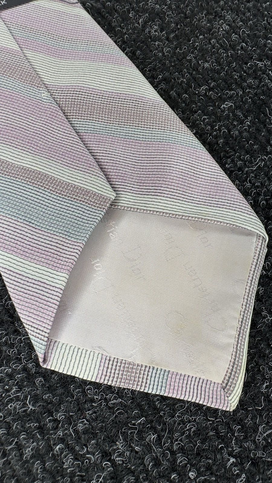 Christian Dior Monsieur Christian Dior Pastel Stripe Silk Tie Made in England Size ONE SIZE - 4 Thumbnail