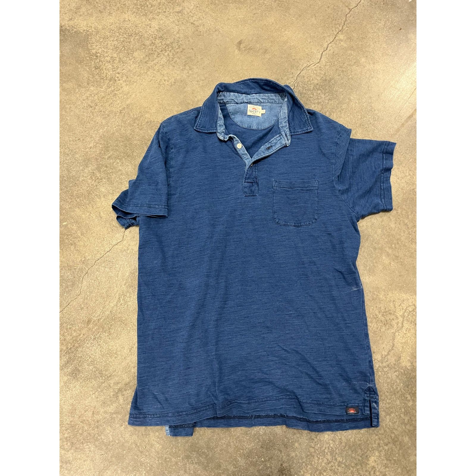 Faherty FAHERTY Polo Shirt Mens Size large Blue Preppy Soft Casual Size US L / EU 52-54 / 3 - 1 Thumbnail