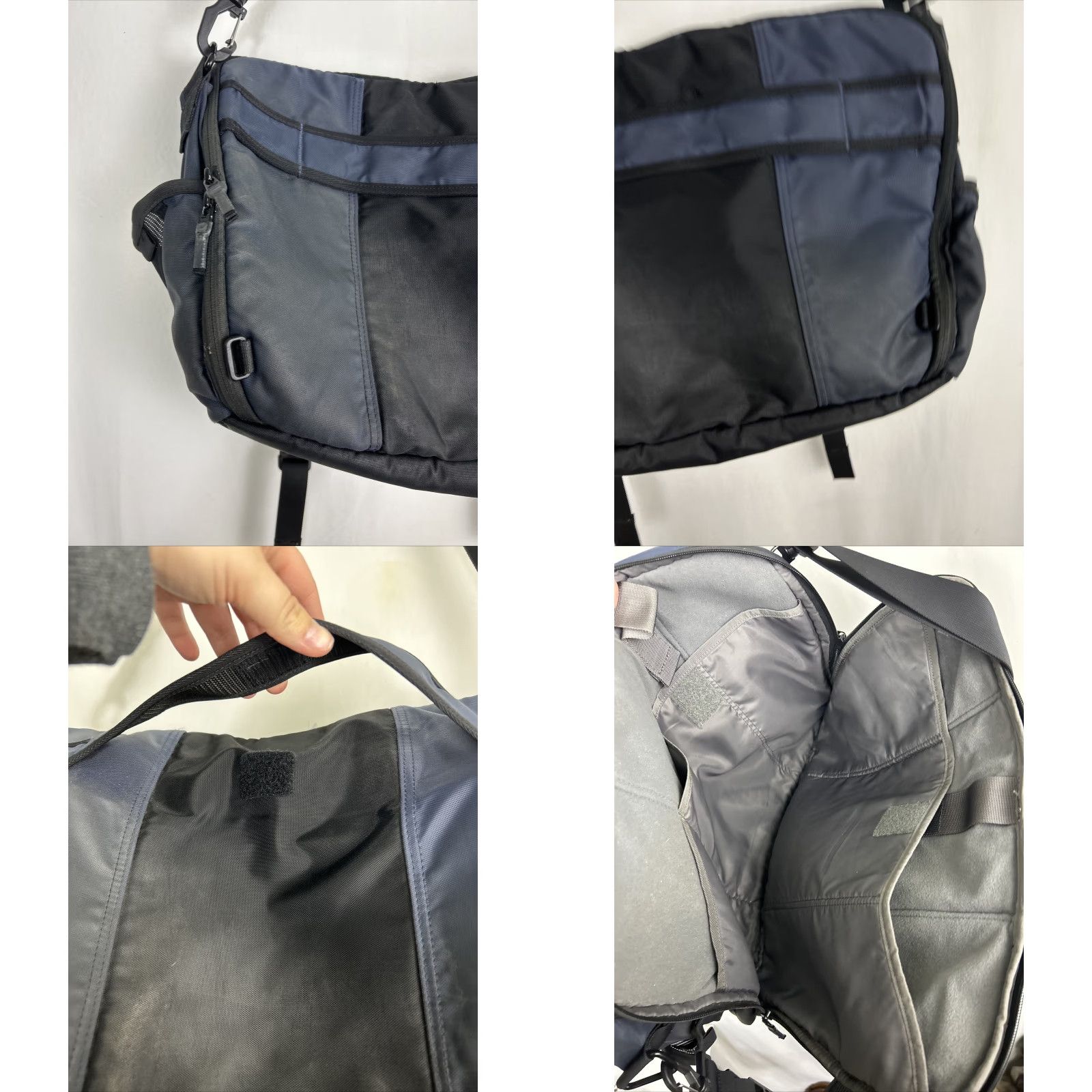 Vintage Timbuk2 Messenger Bag Black Gray Embroidered Top Handle 18x12x7 Large Men Buckle Size US L / EU 52-54 / 3 - 10 Thumbnail