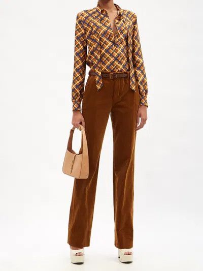 Saint Laurent Paris o1y0126 Silk Shirt in Multicolor Size M / US 6-8 / IT 42-44 - 6 Thumbnail