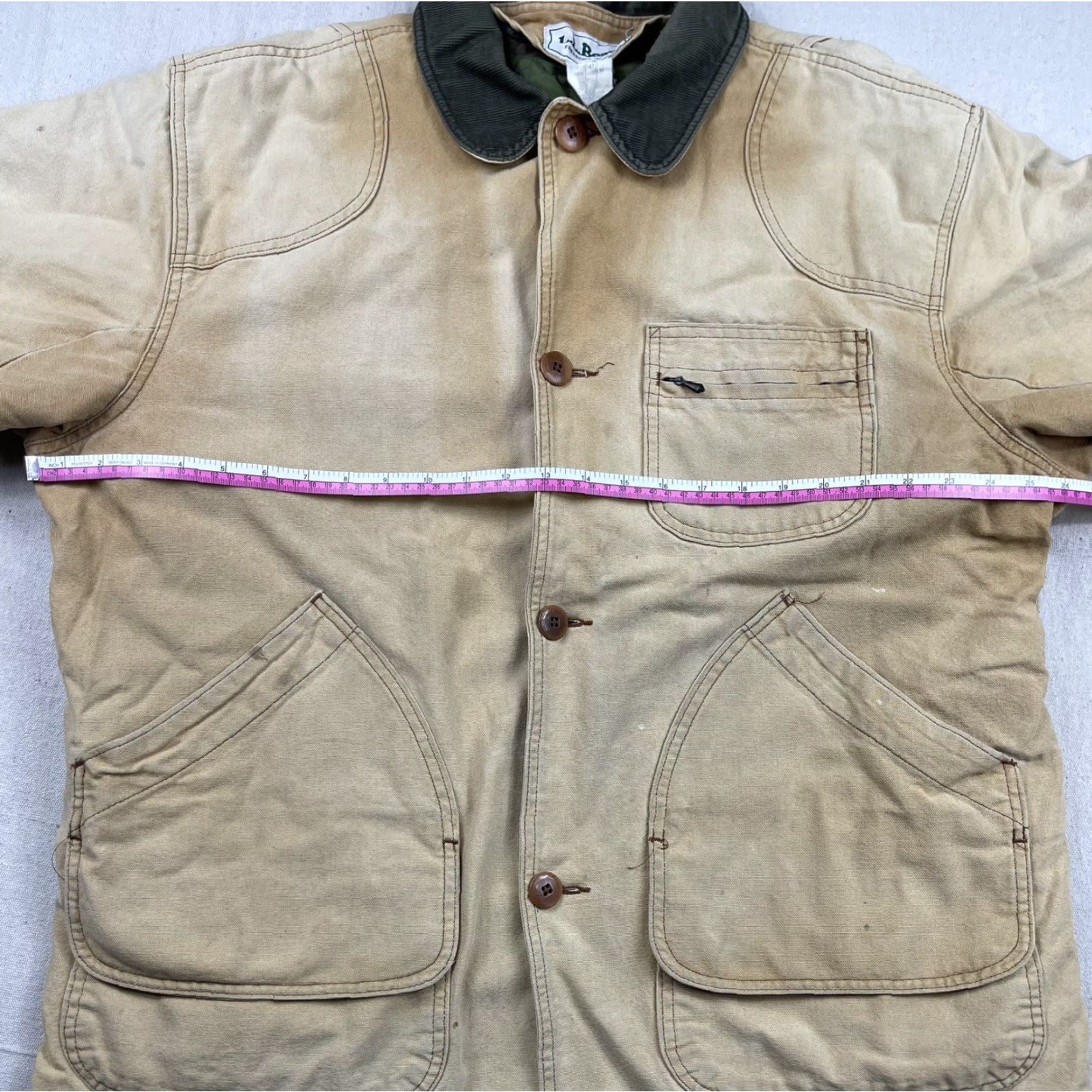 Vintage VINTAGE L.L.Bean Jacket Barn Field Chore Coat Mens XL Tan Corduroy Lined USA Brown Canvas Button User: USA Theme Size US XL / EU 56 / 4 - 5 Thumbnail