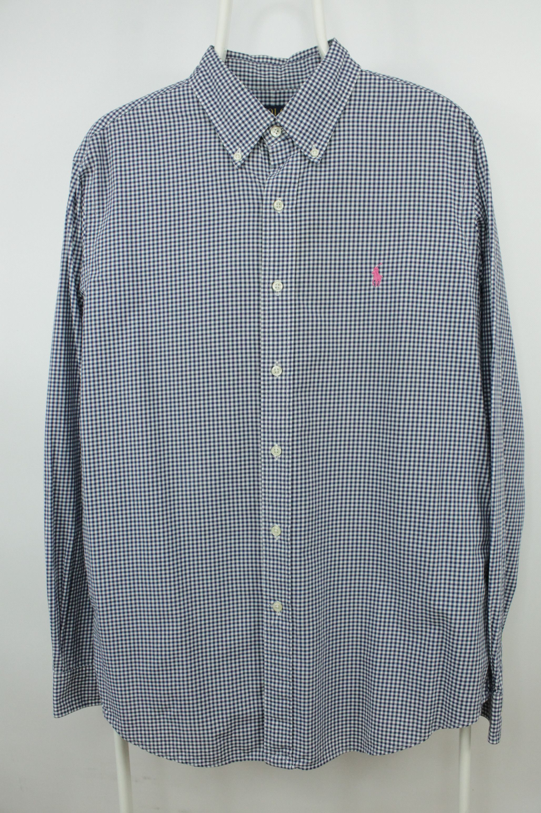 Polo Ralph Lauren × Ralph Lauren Polo Ralph Lauren Regular Fit Blue Checked Poplin Shirt Size US L / EU 52-54 / 3 - 1 Thumbnail