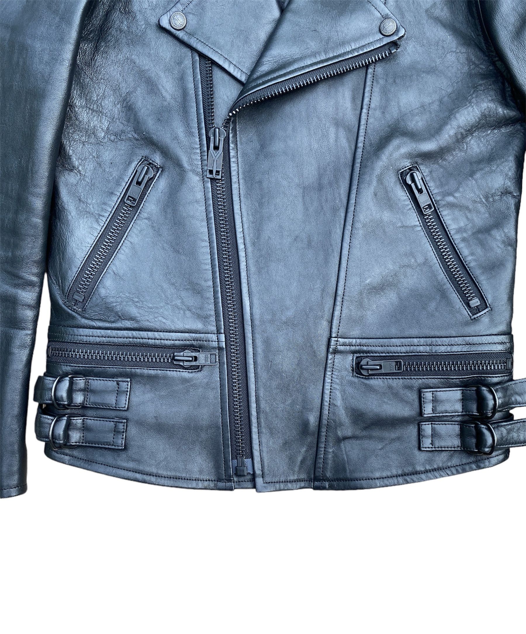 Blackmeans Blackmeans Punk Style Leather Biker Jacket Size US S / EU 44-46 / 1 - 5 Thumbnail