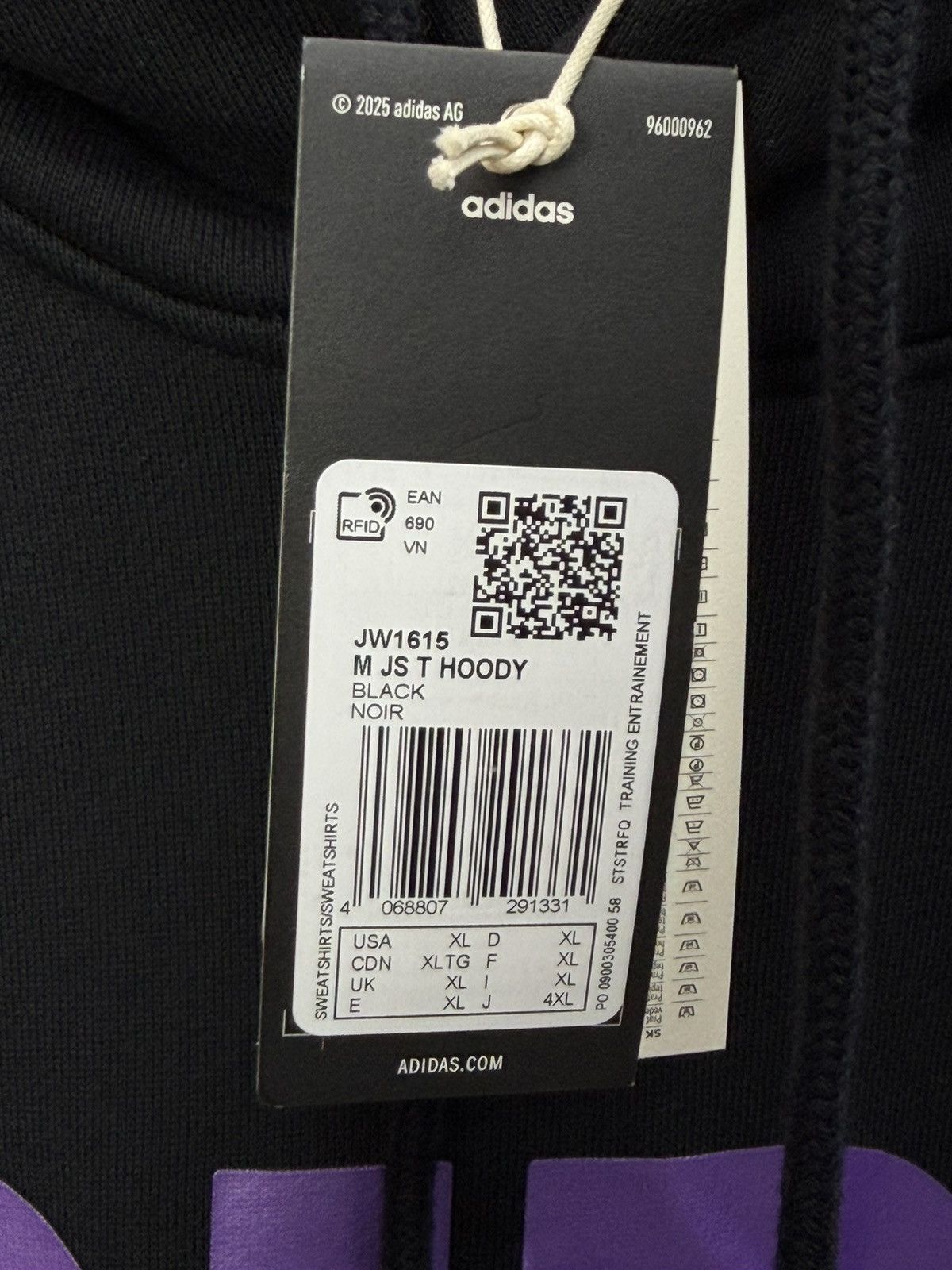 Adidas Adidas Jeremy Scott Pride Hoodie Men’s Hoodie Size XL Size US XL / EU 56 / 4 - 7 Thumbnail