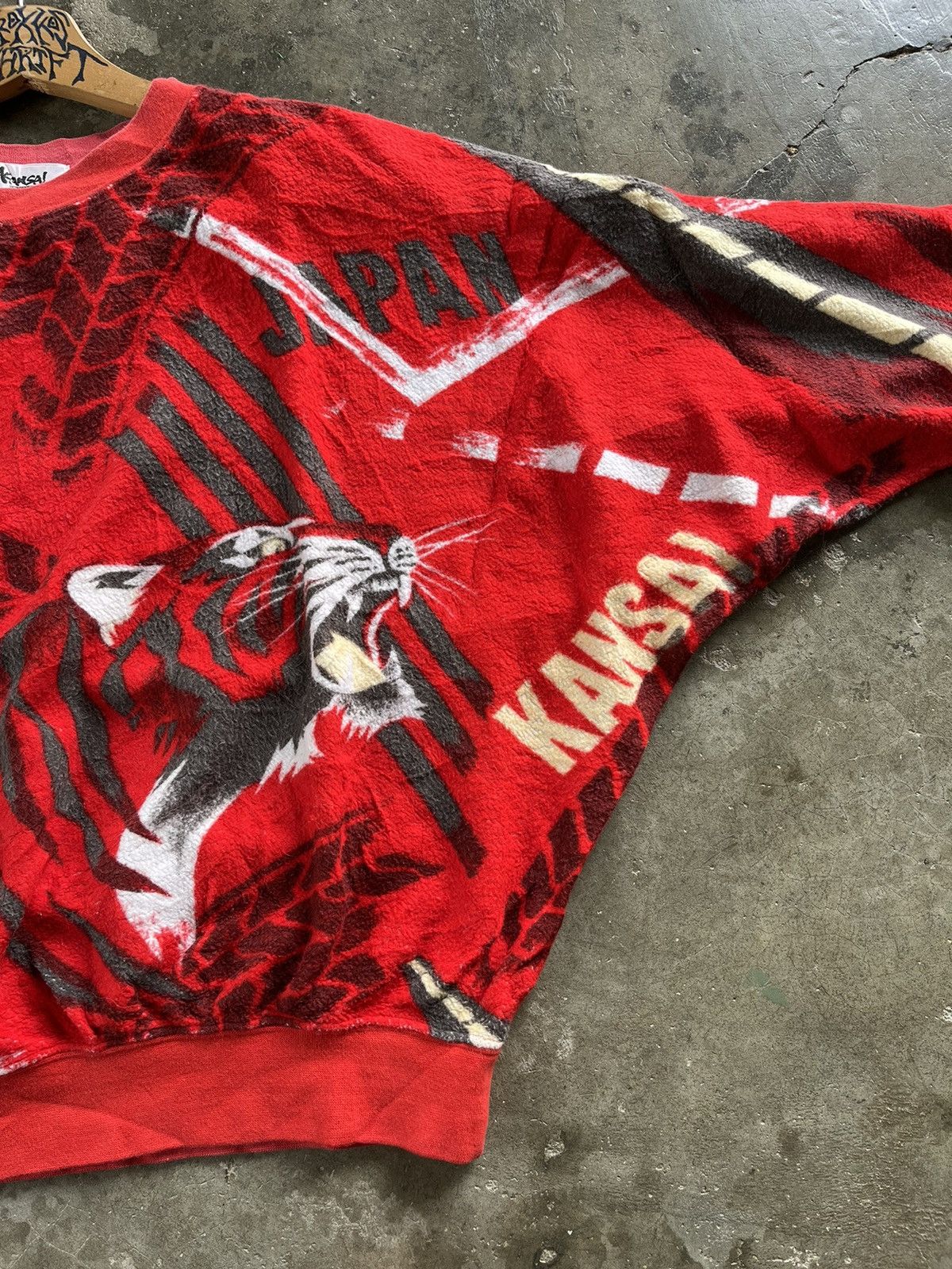Designer × Japanese Brand × Kansai Yamamoto RARE Vintage Kansai Yamamoto Tiger Logo OVP Sweetshirt 90s Size US M / EU 48-50 / 2 - 4 Thumbnail