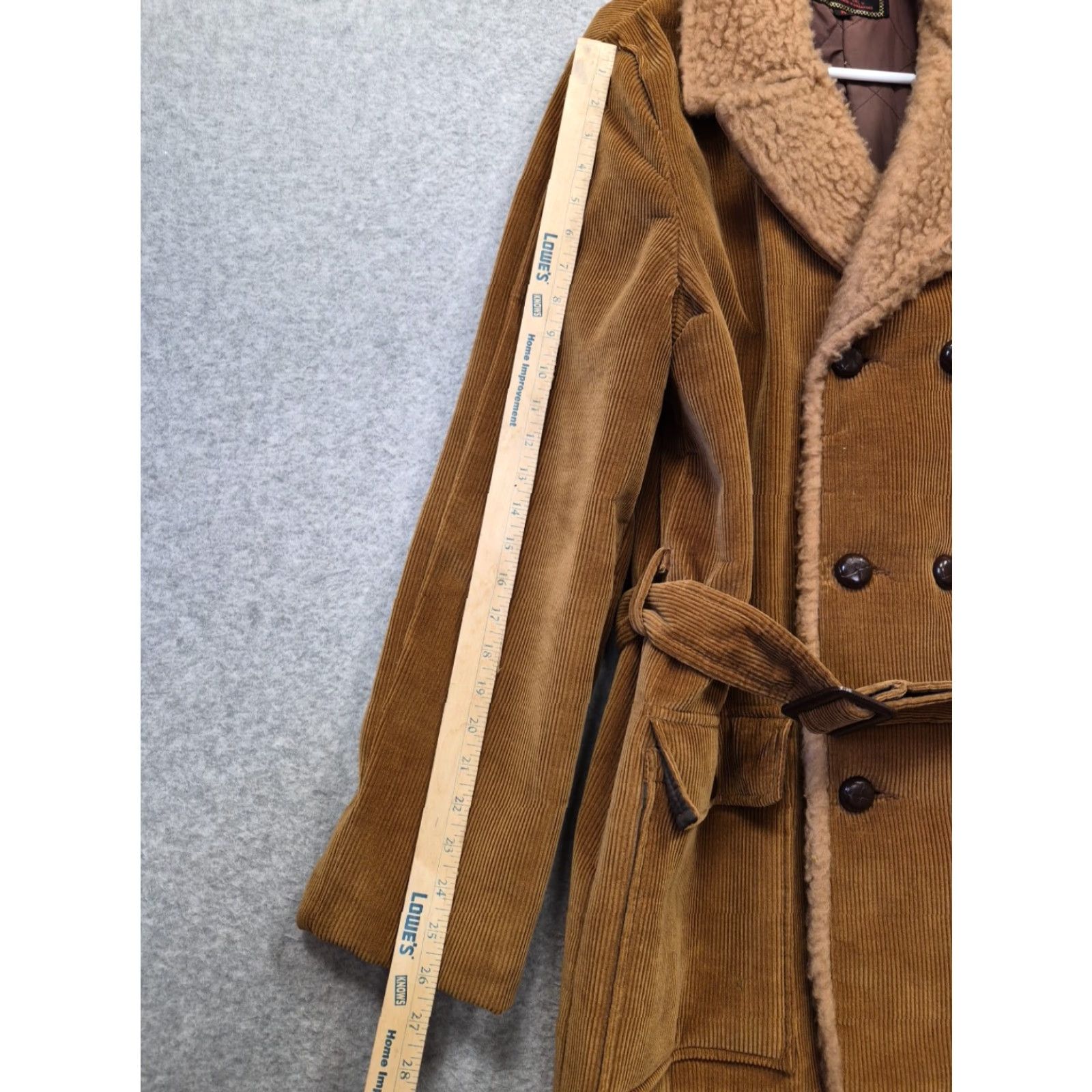 Vintage VINTAGE Envoy Now Jacket Coat Corduroy Belted Sherpa Collar Quilted Lining Brown 90s Women M Overcoat Coat Mens Womens Size M / US 6-8 / IT 42-44 - 7 Thumbnail
