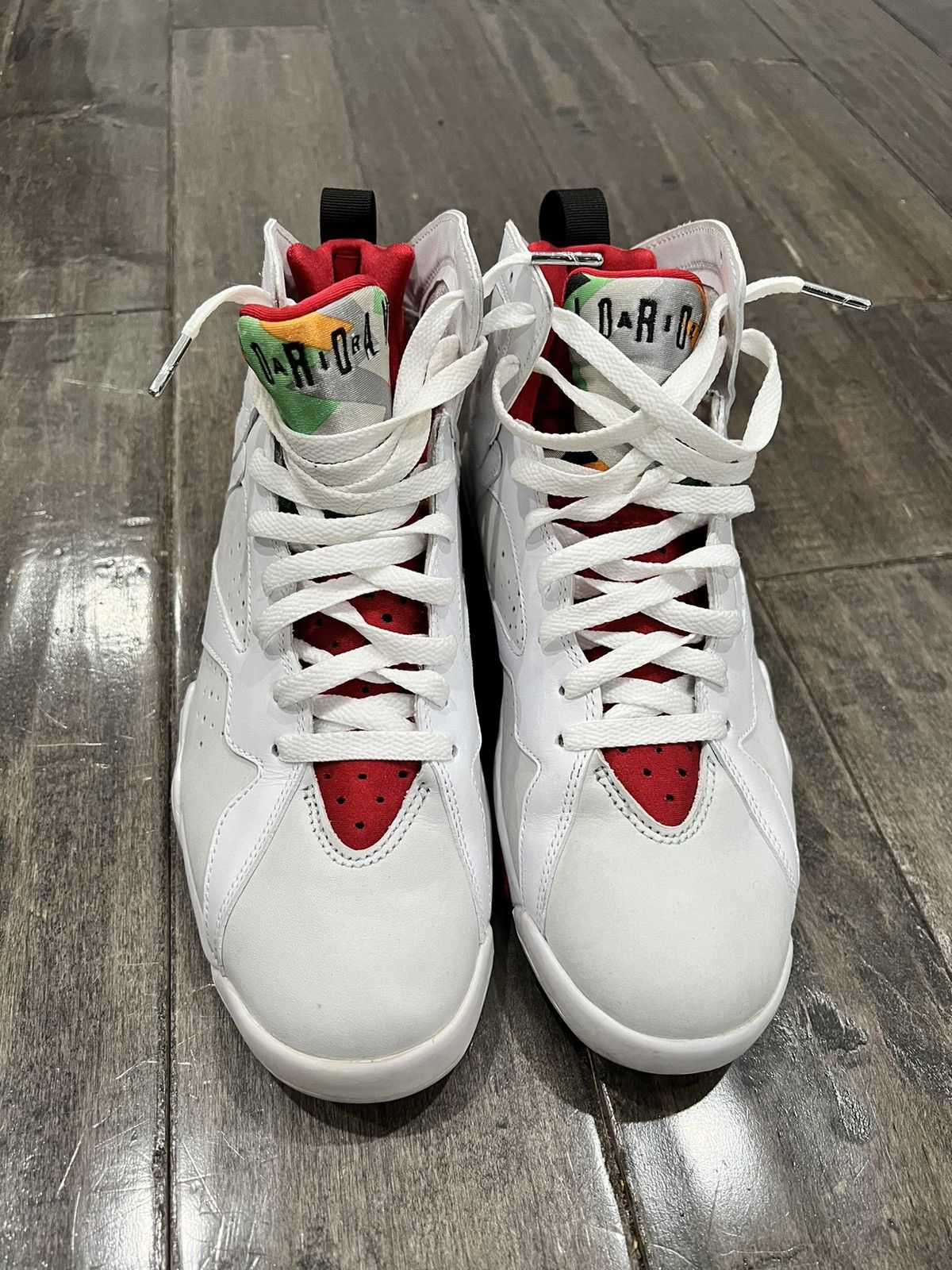 image of Jordan Brand 7 Hare Shoes in White, Men's (Size 9)