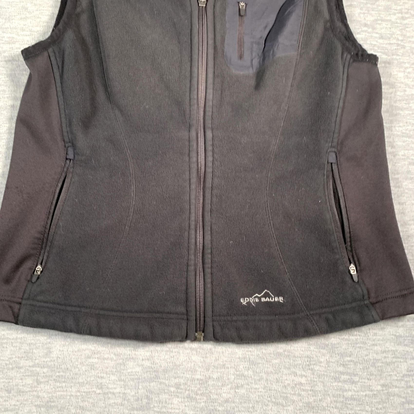 Eddie Bauer Eddie Bauer Vest Womens Medium Black Windcutter Fleece 365 Full Zip Polartec Size M / US 6-8 / IT 42-44 - 3 Thumbnail