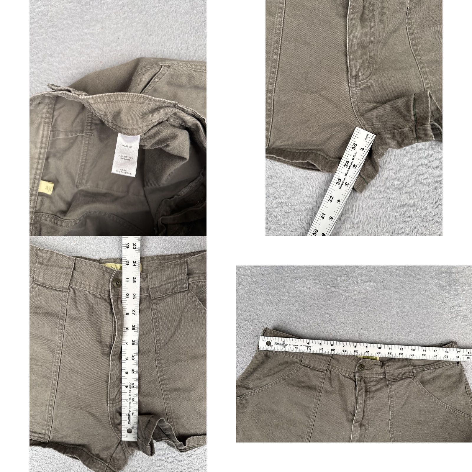 Vintage Cabela's Shorts Womens 38 Brown Twill Hiking 3 Inseam Pockets Outdoor Cotton Size 26" / US 2 / IT 38 - 8 Thumbnail