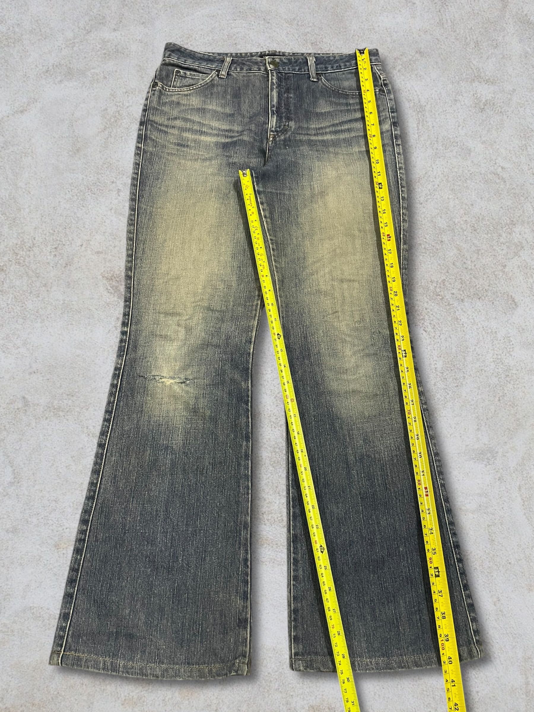 Japanese Brand Vintage Japanese Mrs.Jeana Mud Wash Flare Moms Jeans Size 32" / US 10 / IT 46 - 14 Thumbnail