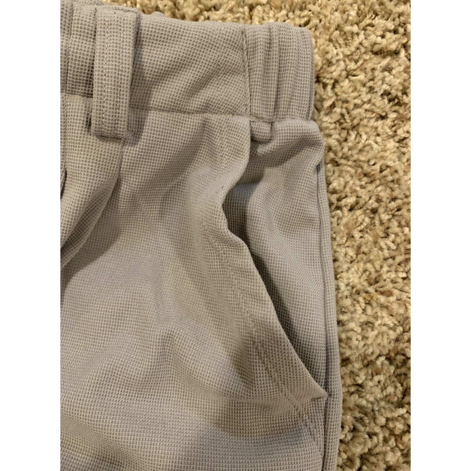 Vintage Halara Pants Womens Petite Gray High Rise Pull On Wide-Leg Pockets Stretch Knit 26 Inseam Casual Workwear Size 36" / US 14 / IT 50 - 6 Thumbnail