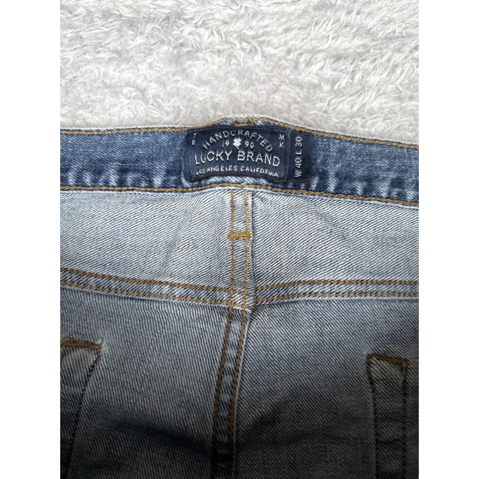 Lucky Brand Lucky Brand 363 Vintage Straight Jeans Mens 40x30 Medium Wash Denim Stretch 5-Pocket - Blue (Regular) Size US 40 / EU 56 - 6 Thumbnail