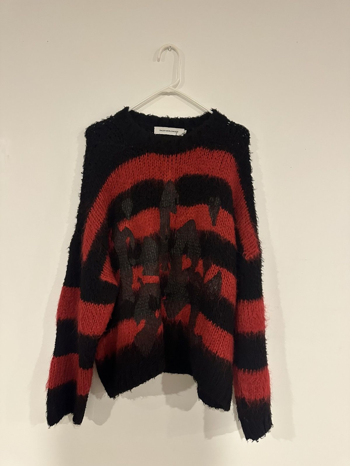 Racer Worldwide Racer Worldwide Striped Mohair Sweater Size US XL / EU 56 / 4 - 2 Thumbnail