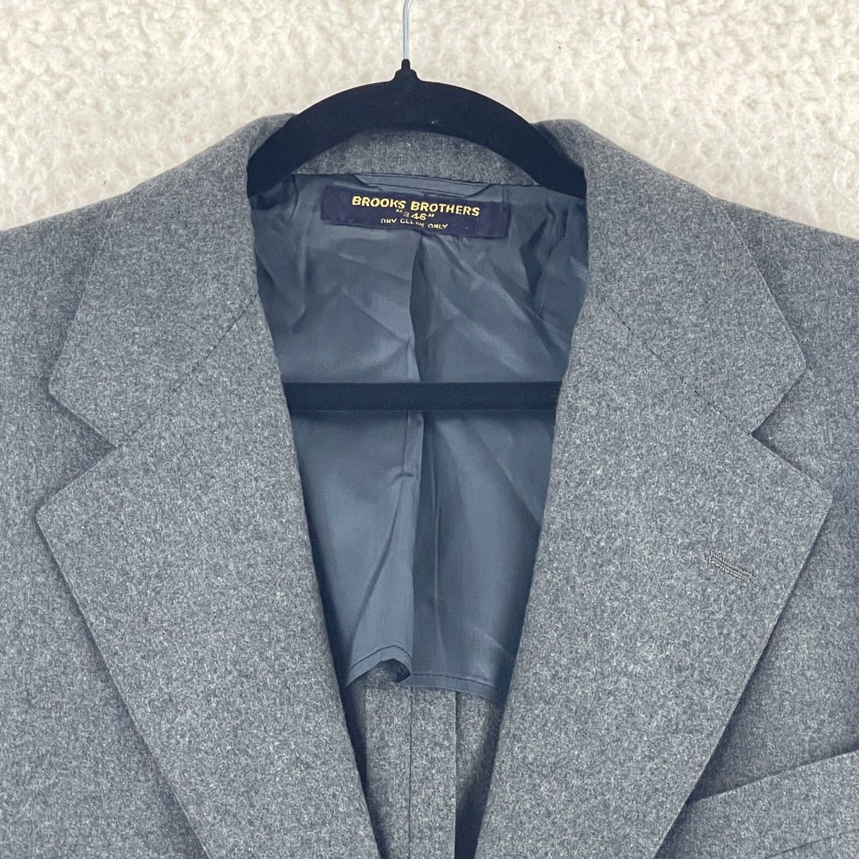 Brooks Brothers Brooks Brothers 346 Gray Blazer Mens Size 45 Wool VTG Two-Button Single-Breasted Jacket Blazer Suit Jacket USA 45 Mens Gray Varsity 40s-50s style Size 48R - 3 Thumbnail