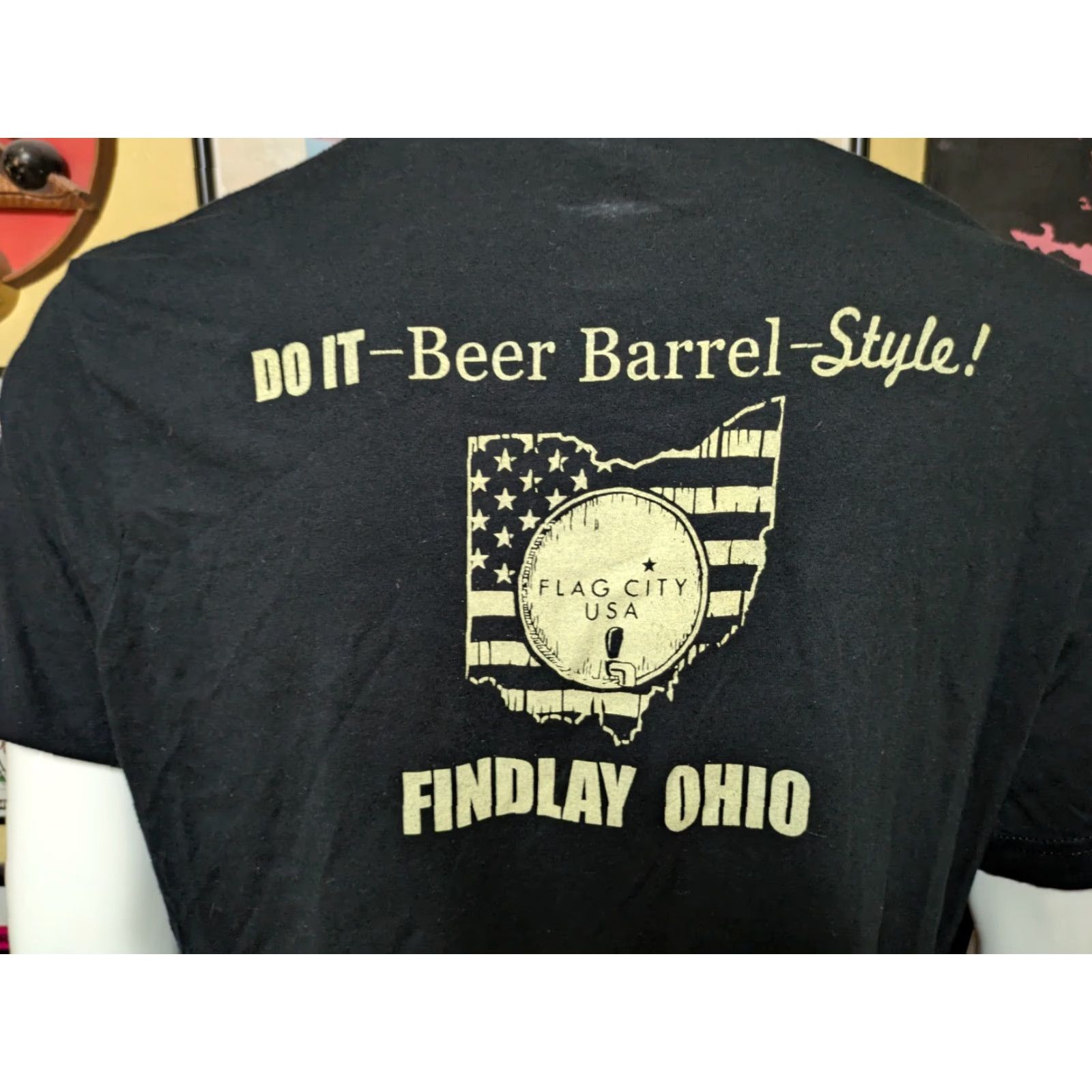Vintage Beer Barrel Pizza & Grill T Shirt XL Black Canvas Mens 100% Cotton Bar Theme Shirts Bars 2000s Size US XL / EU 56 / 4 - 4 Thumbnail