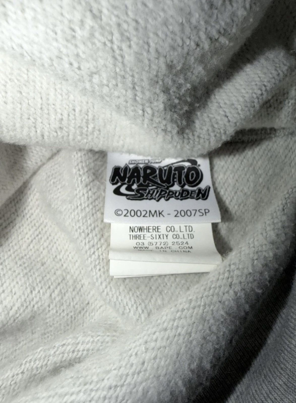 Bape BAPE x Naruto Shippuden Baby Milo Hoodie Grey Size M Size US M / EU 48-50 / 2 - 13 Thumbnail