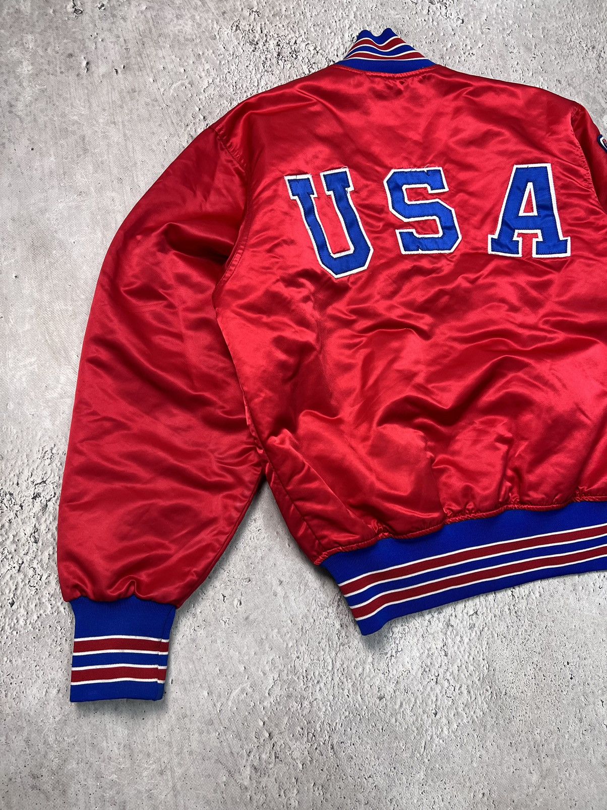 Fubu × Vintage Vintage USA Satin Bomber Jacket Varsity 05 Two Tone 2000s Size US L / EU 52-54 / 3 - 11 Thumbnail
