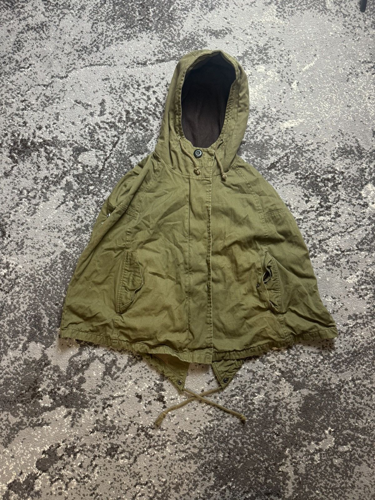 Vintage Vintage Y2K Military Sleeveless Poncho Zip Issey Style Size US M / EU 48-50 / 2 - 1 Thumbnail