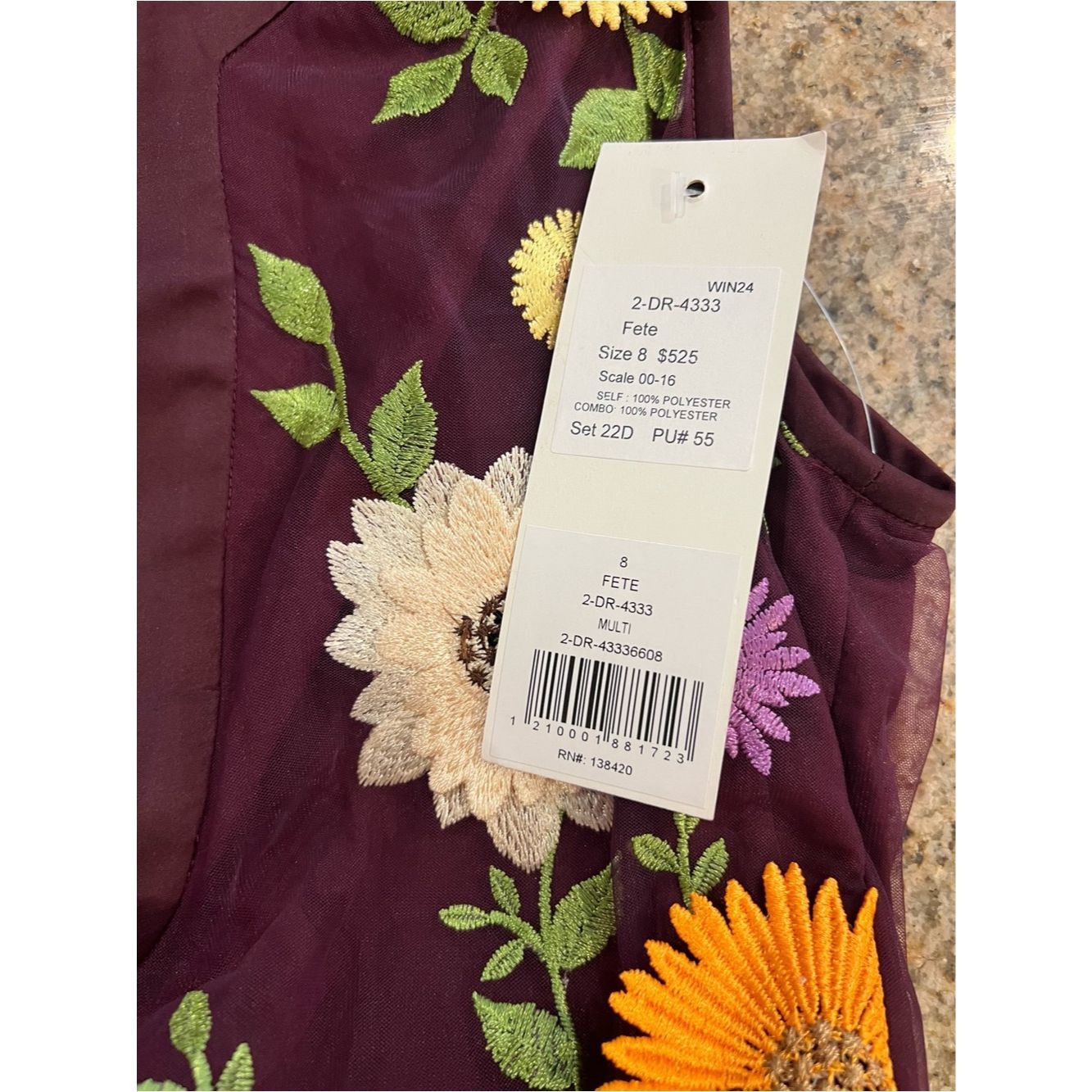 Other Etcetera “Fete” Embroidered Floral Maxi Dress - Size 8 Size M / US 6-8 / IT 42-44 - 4 Thumbnail