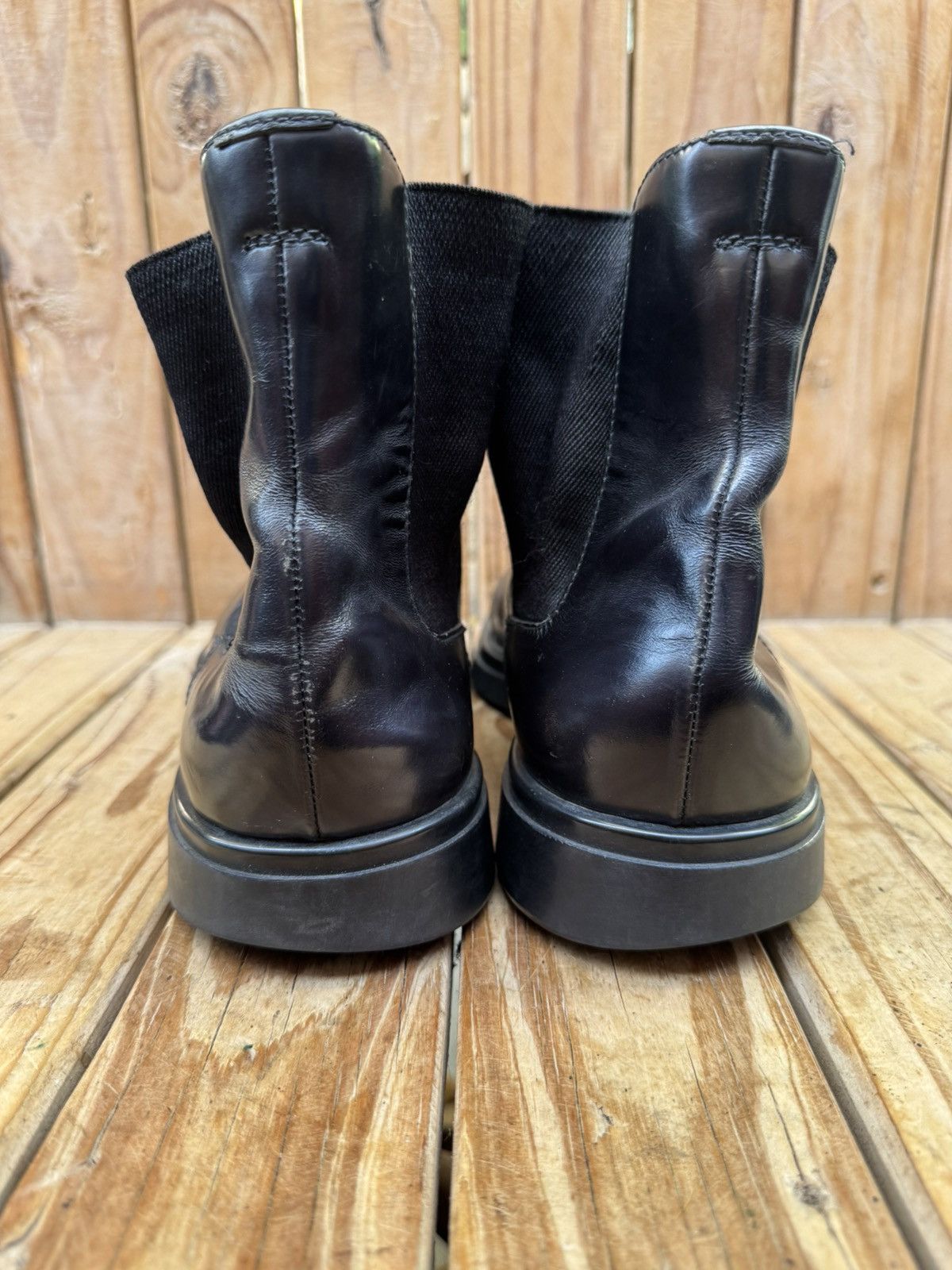 Prada Prada Men’s shinny patent black leather boots Sz USA 9 UK 8 Size US 9 / EU 42 - 8 Thumbnail
