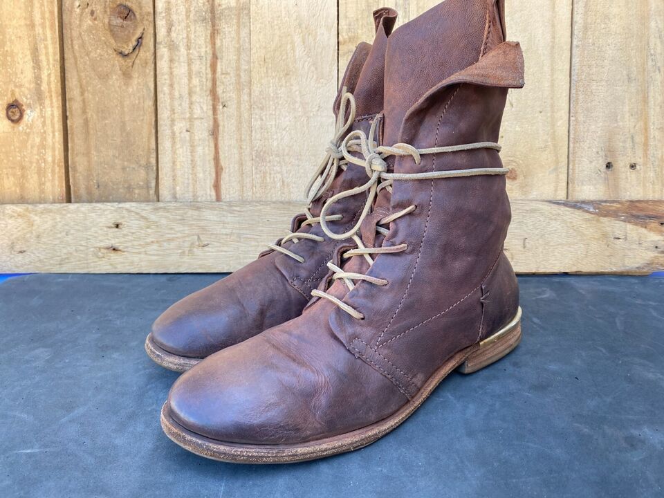 A.S.98 AS 98 All Saints Leather Military Boots Men John Varvatos Size US 10 / EU 43 - 1 Thumbnail