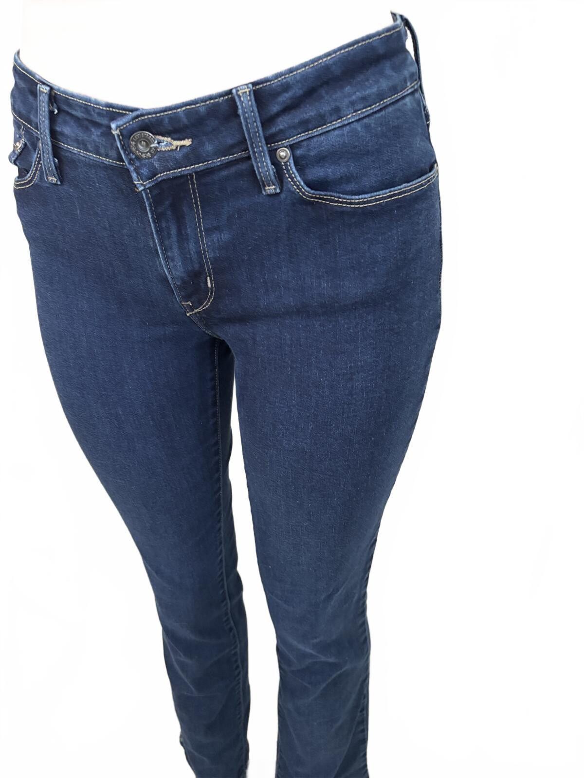 Levi's Levi's Demi Curve Mid Rise Boot Dark Blue Denim Jeans Size 6 Size 28" / US 6 / IT 42 - 4 Thumbnail