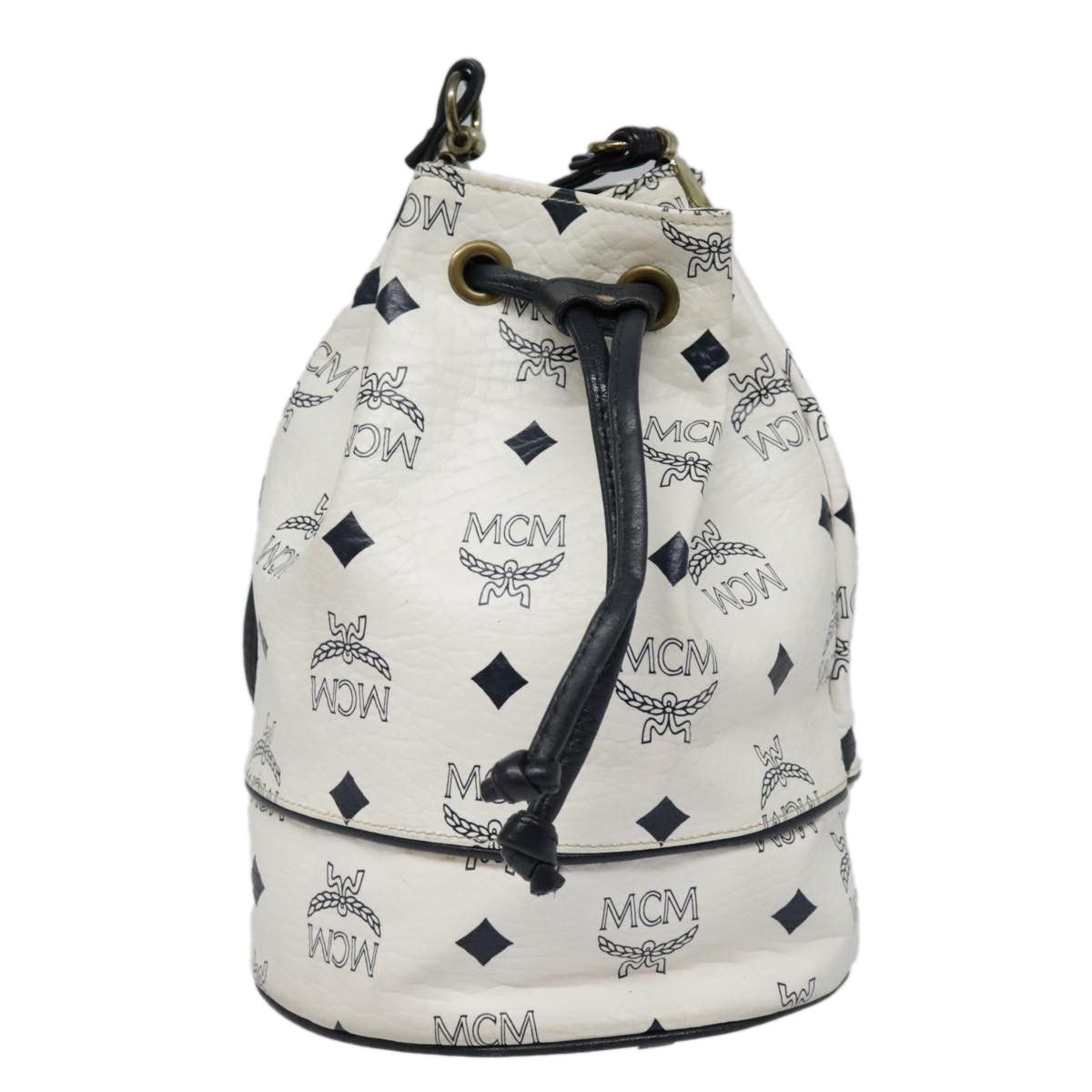 MCM Visetos White Canvas Shoulder Bag (Pre-Owned) Size ONE SIZE - 1 Thumbnail