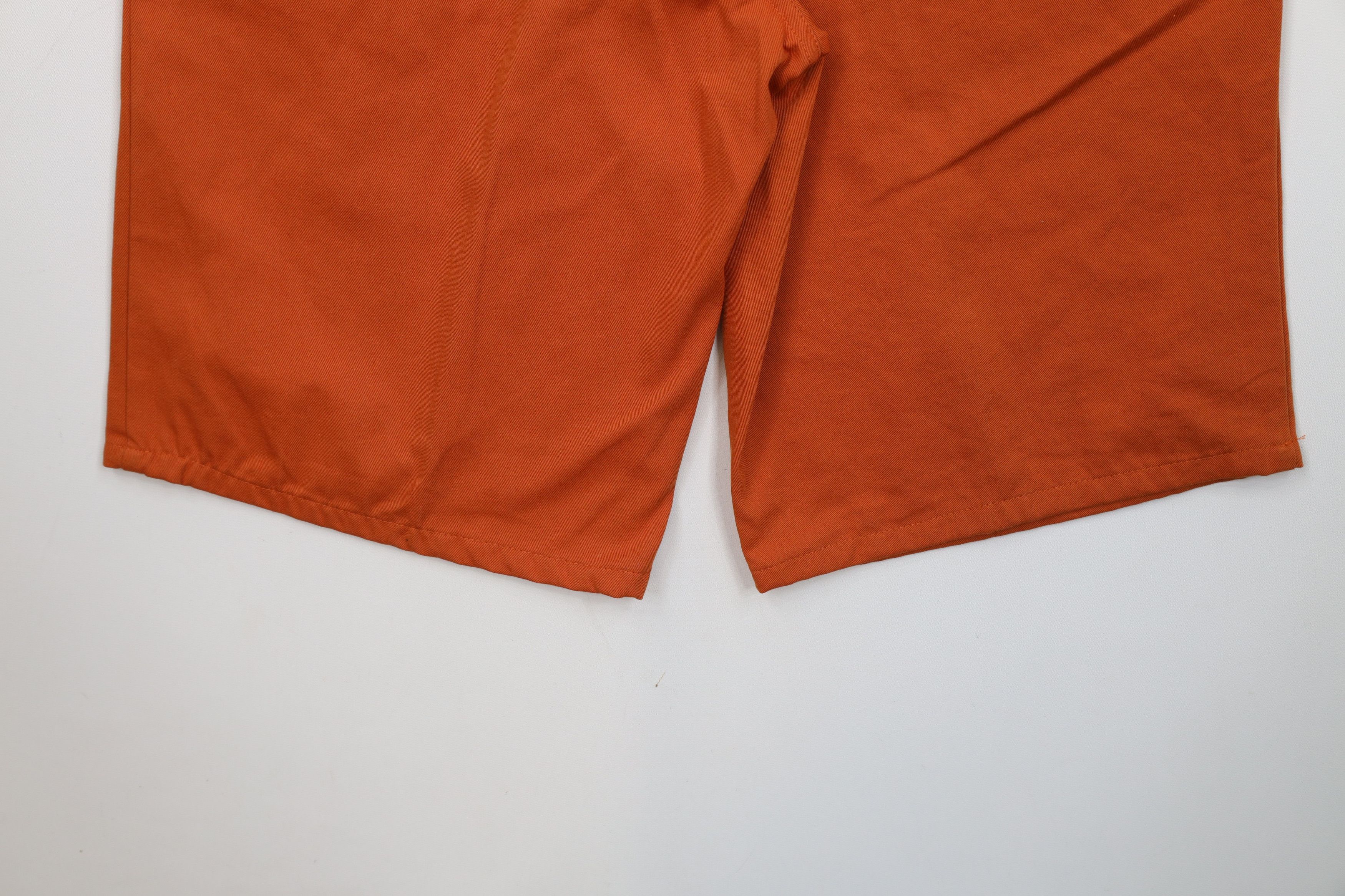 Vintage Deadstock Vintage 90s Streetwear Pleated Chino Shorts Orange Size US 28 / EU 44 - 12 Thumbnail