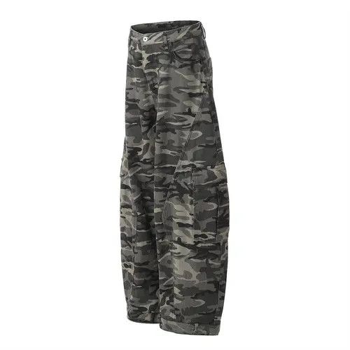 Japanese Brand Men's loose wide-leg street cargo camouflage machete jeans Size US 34 / EU 50 - 2 Thumbnail